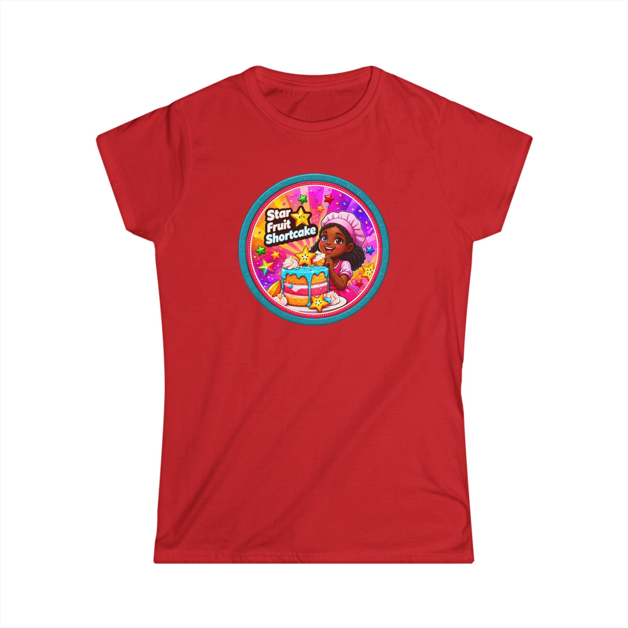 Women’s Tee — "Star Fruit Shortcake" Cute Retro Birthday Graphic