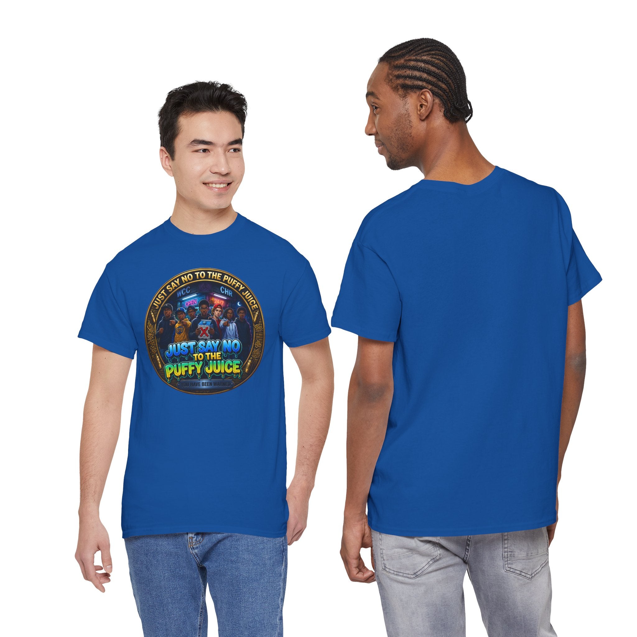 "Just Say No to the Puffy Juice "Tee – Anti-Party Vintage Graphic T-Shirt