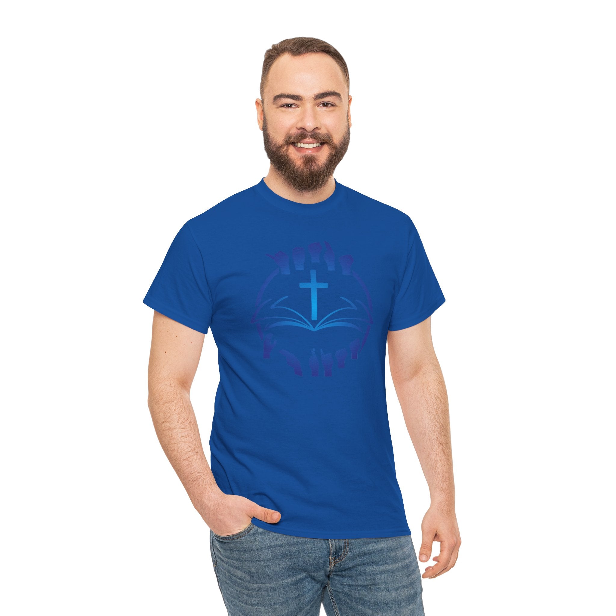 "Christian Bible Cross Sign Language "T-Shirt — Faith Prayer Hands Tee