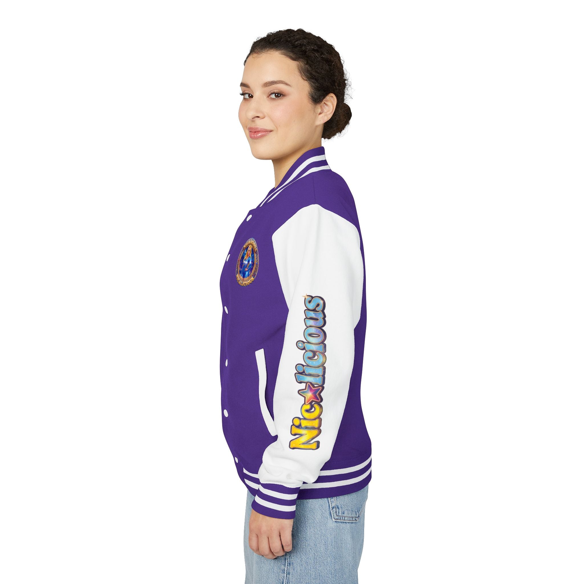 Letterman Jacket — "Nicalicious" Retro Crest Varsity Jacket