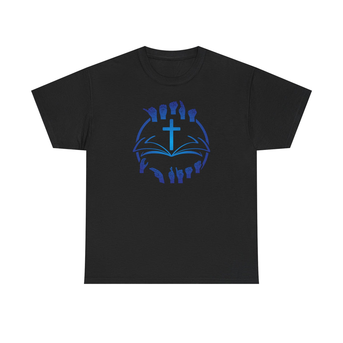 "Christian Bible Cross Sign Language "T-Shirt — Faith Prayer Hands Tee