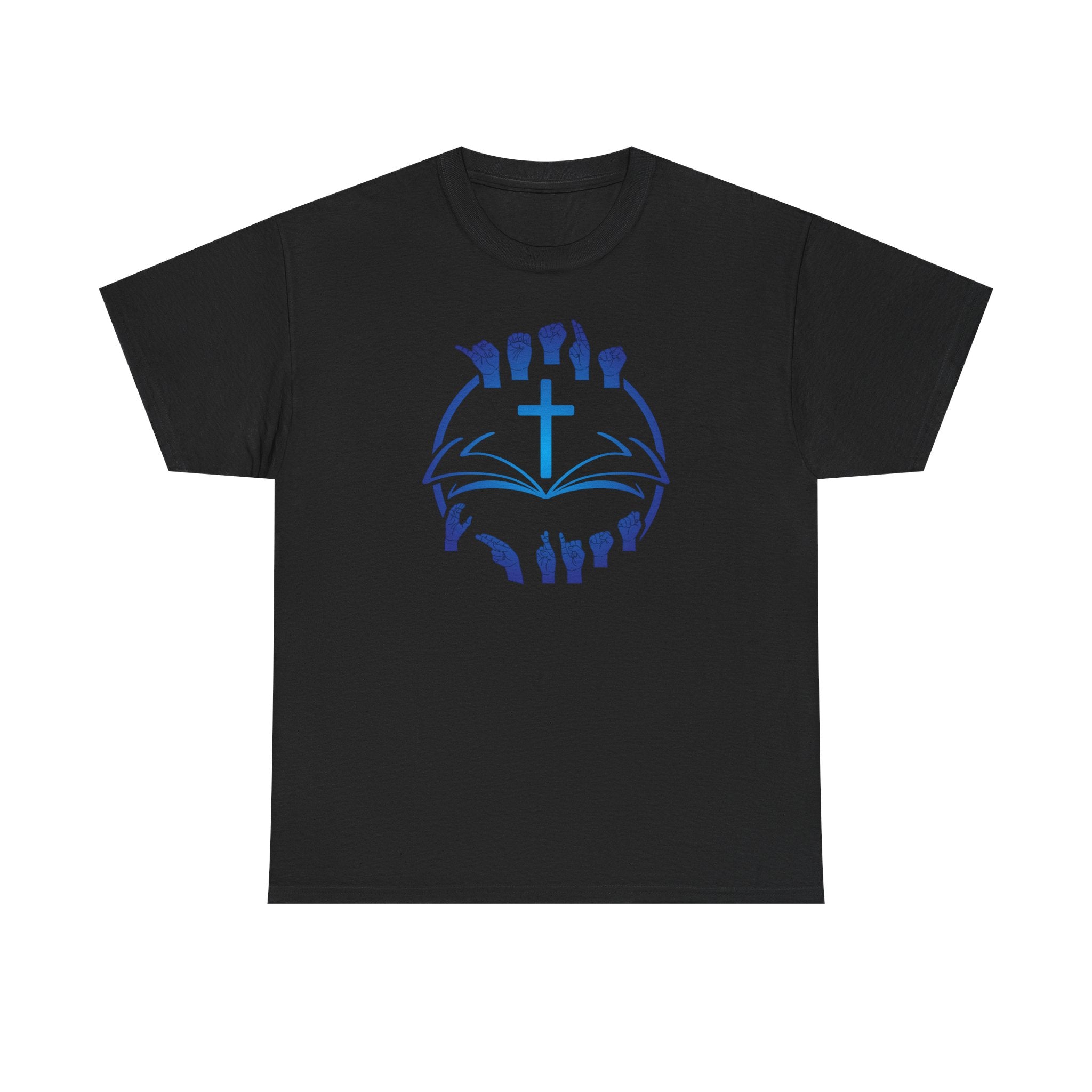 "Christian Bible Cross Sign Language "T-Shirt — Faith Prayer Hands Tee
