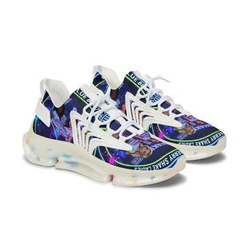 Graphic Mesh Sneakers — " We Are The Blueberry Shake Ladies "Colorful Pop Portrait Design for Women