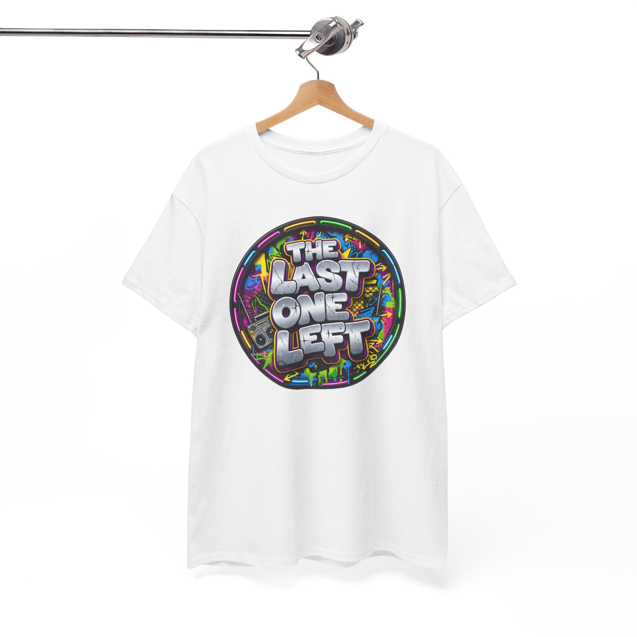 Graphic Tee - "The Last One Left" Colorful Retro Badge