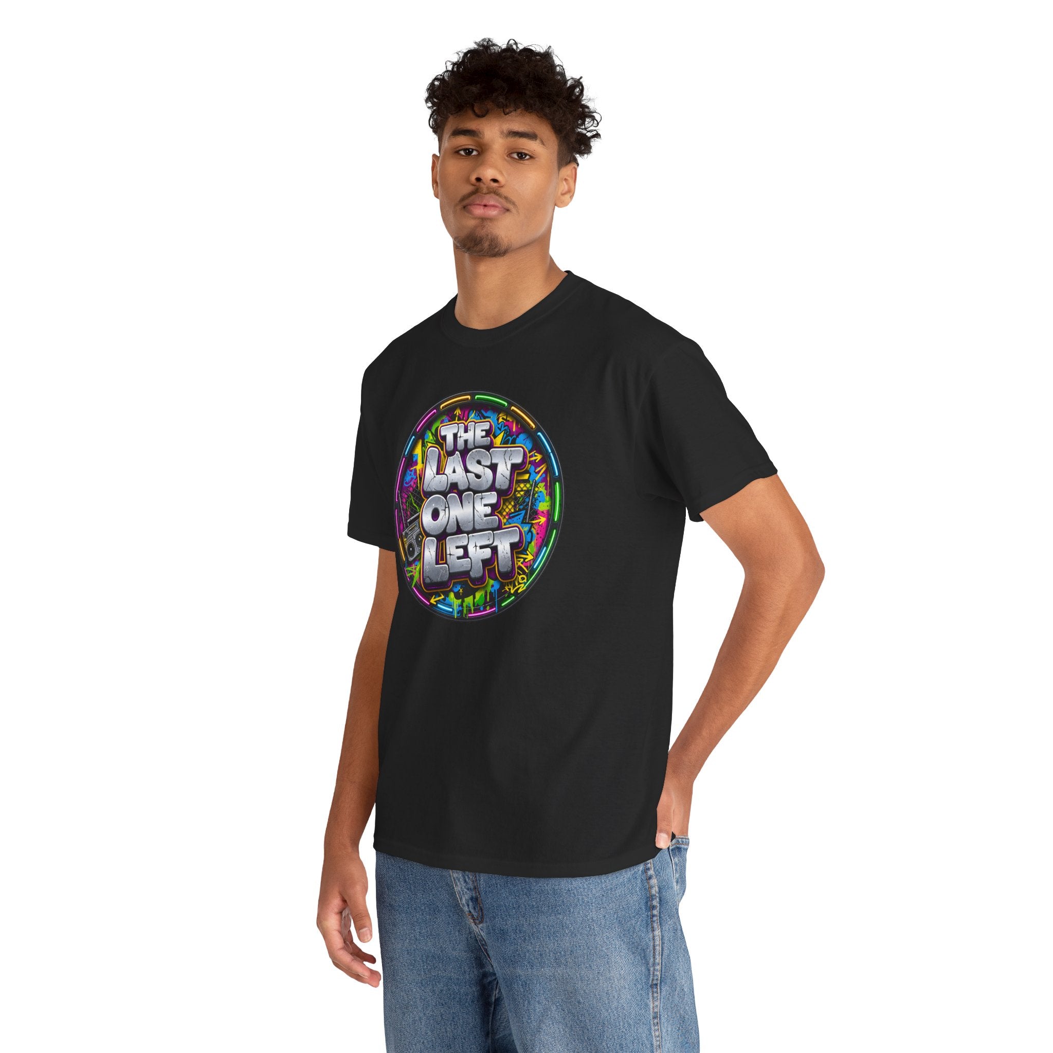 Graphic Tee - "The Last One Left" Colorful Retro Badge