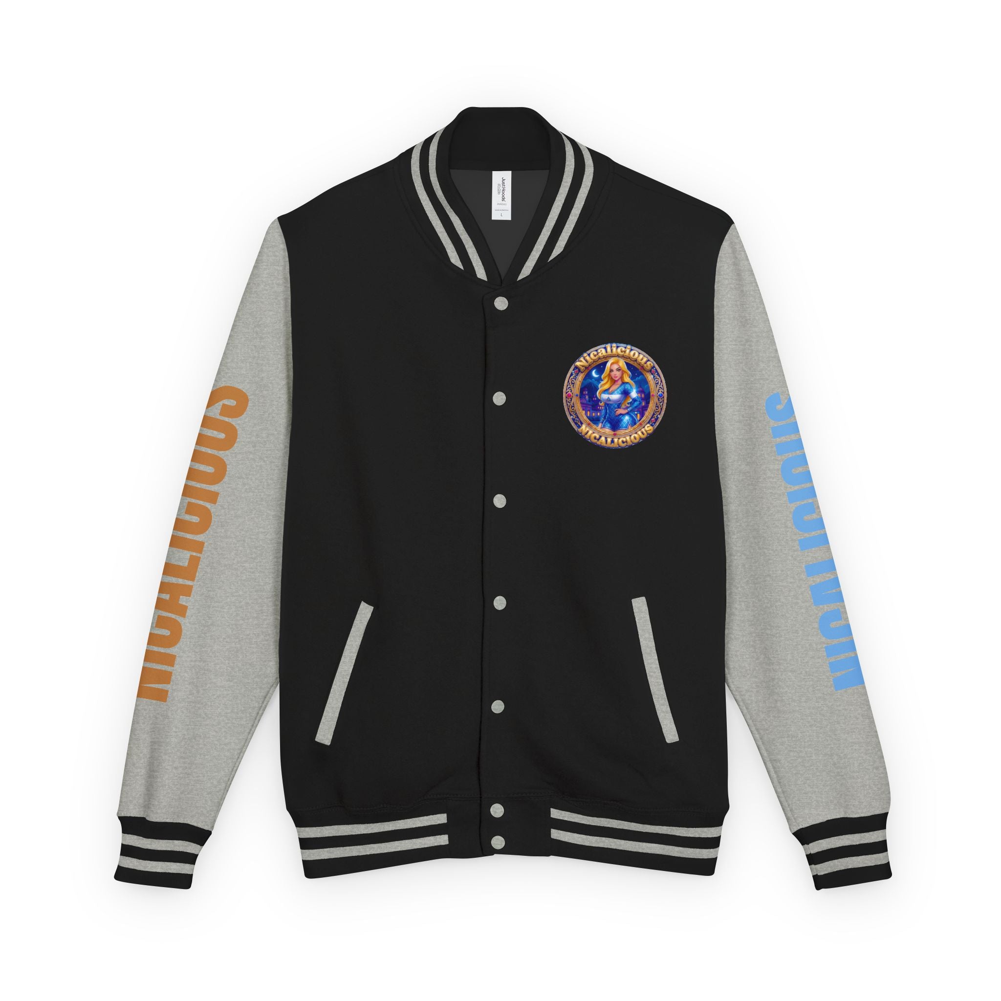 Letterman Jacket — 'Nicalicious' Retro Varsity Jacket with Angel Crest