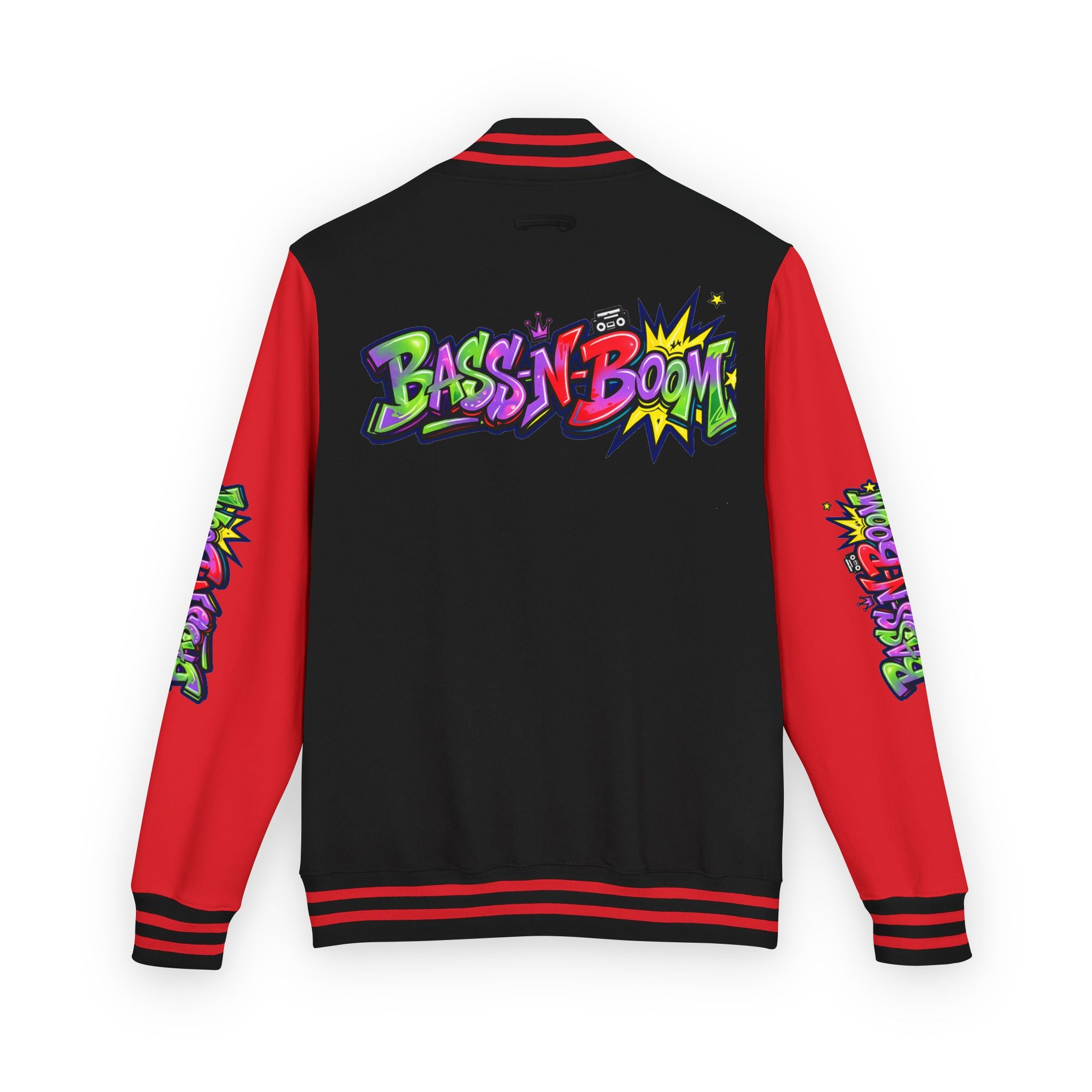 Letterman Jacket — 'Bass N Boom' Graffiti Bomber
