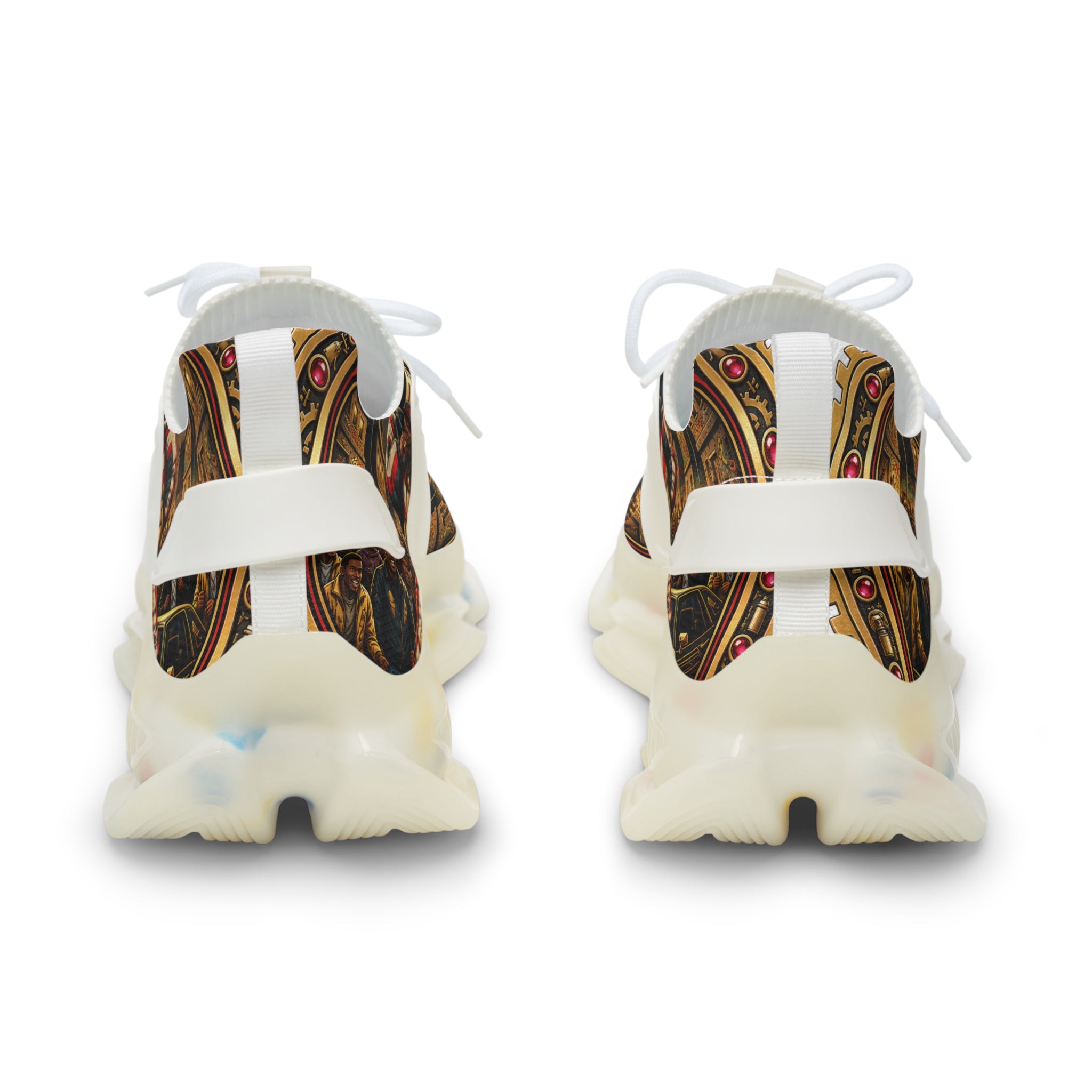 Men's Mesh Sneakers — 'Rock the Crowd' Graphic Athletic Shoes