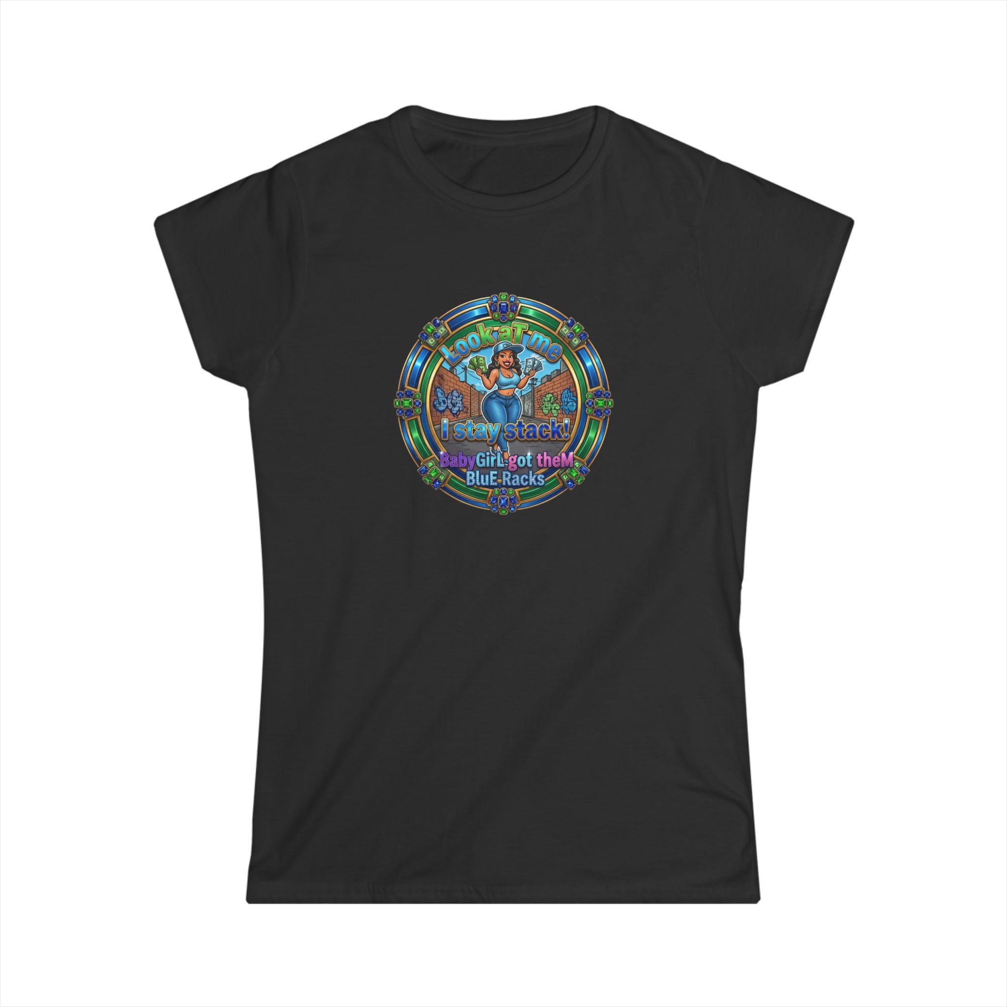 Women's Tshirt "Look at me I Stay Stack! " Retro Surf Graphic