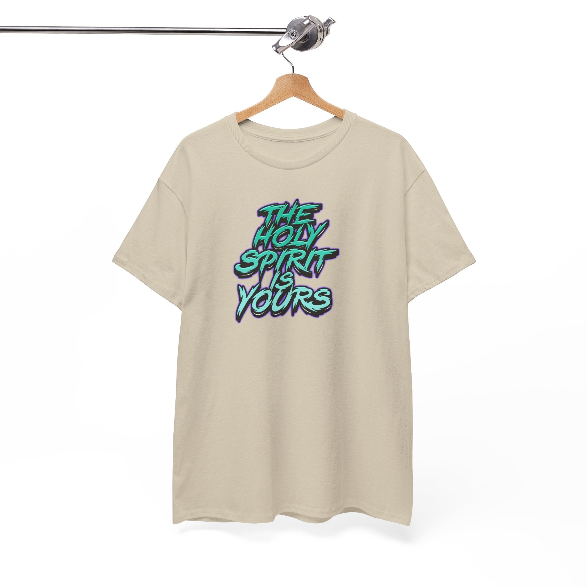 T-Shirt — "The Holy Spirit Yours" Retro Script Faith Tee