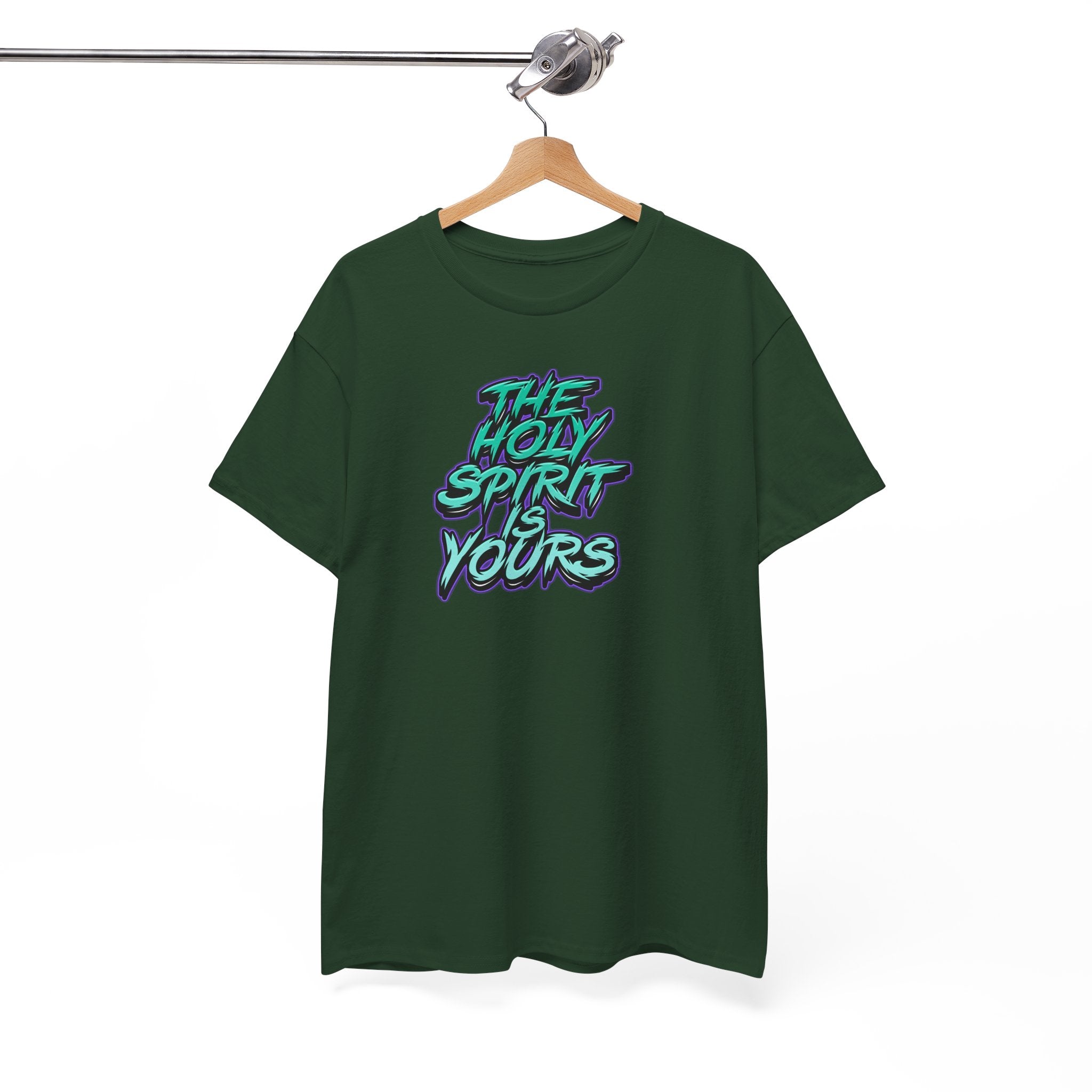 T-Shirt — "The Holy Spirit Yours" Retro Script Faith Tee