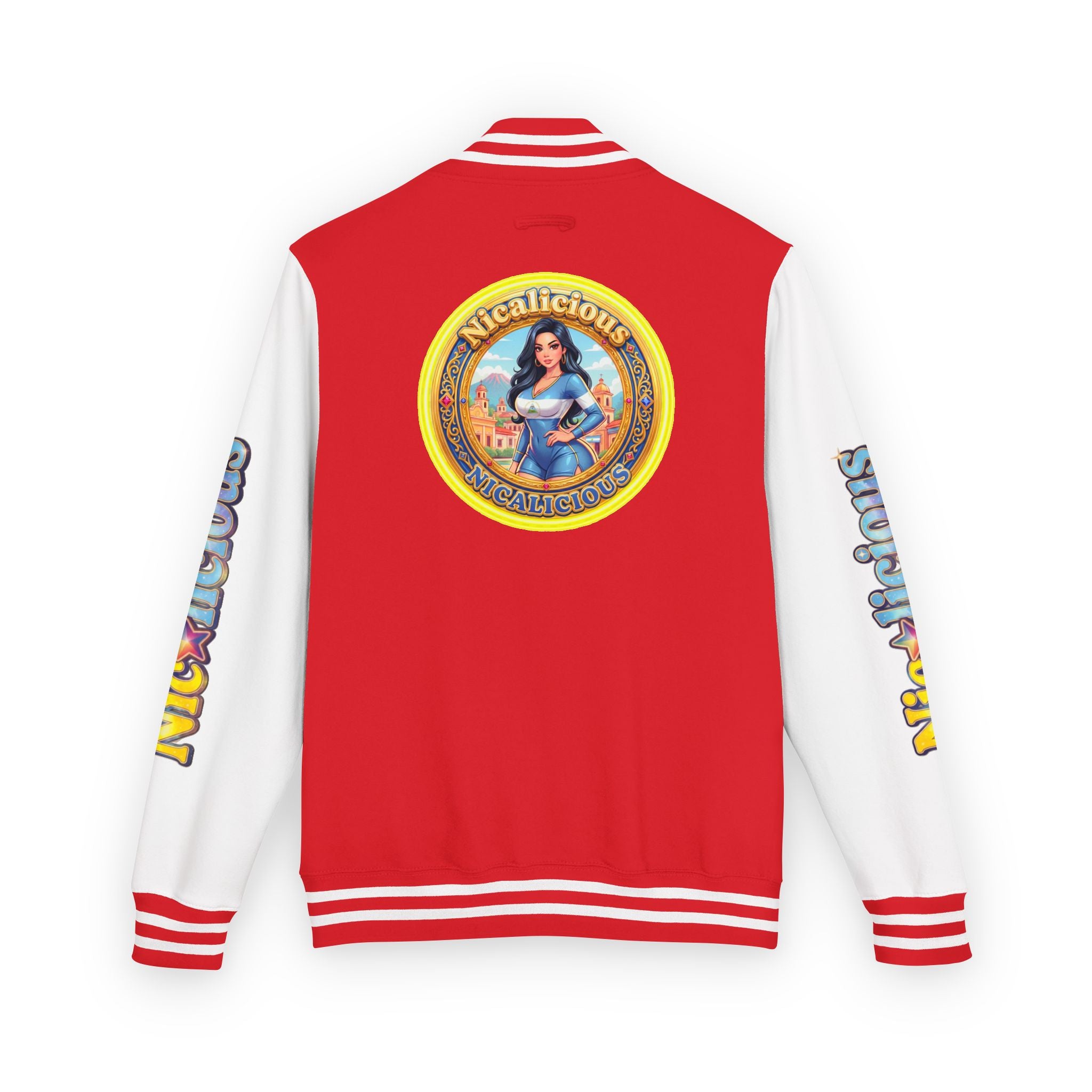 Letterman Jacket — 'Nicalicious' Retro Badge Varsity Jacket