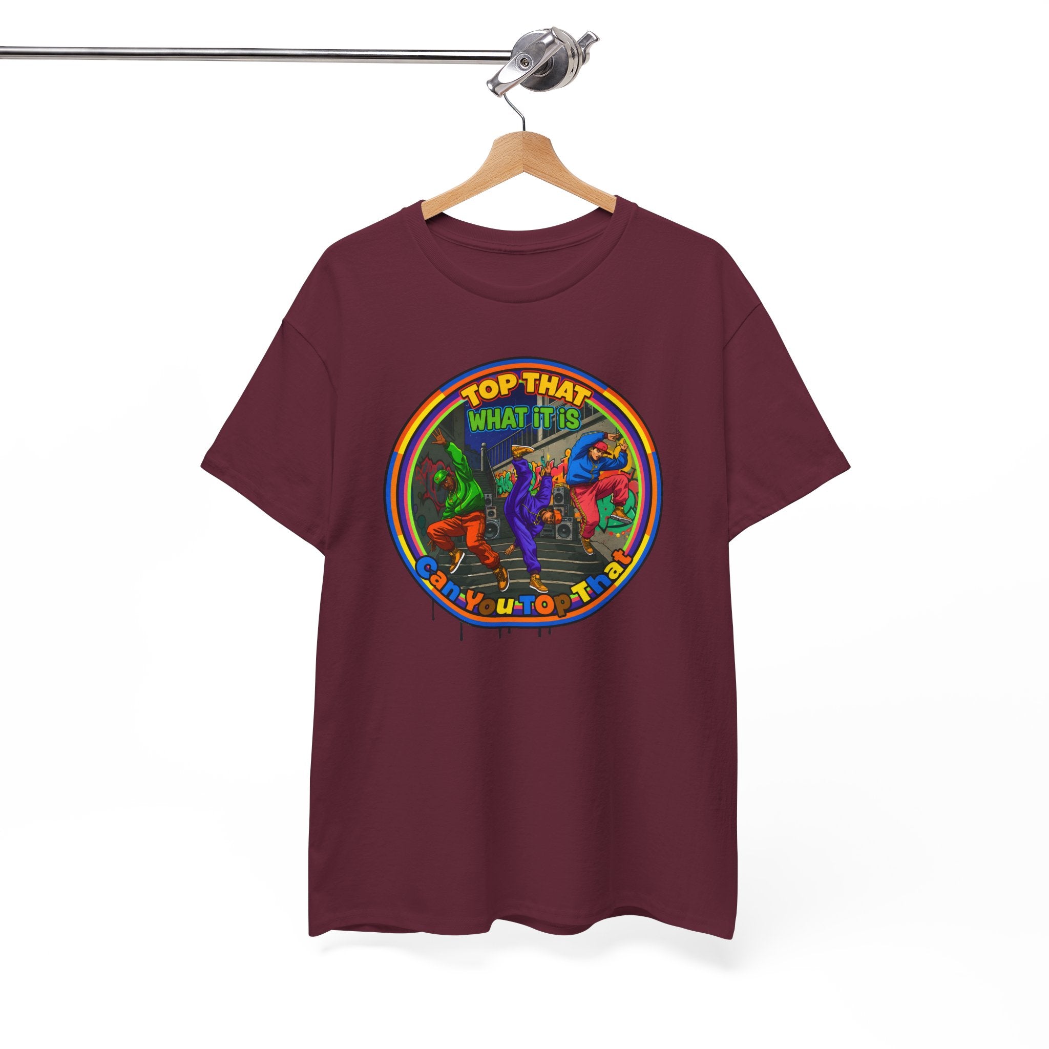 Retro  Tee — "Top That What It Is" Graphic Cotton Shirt