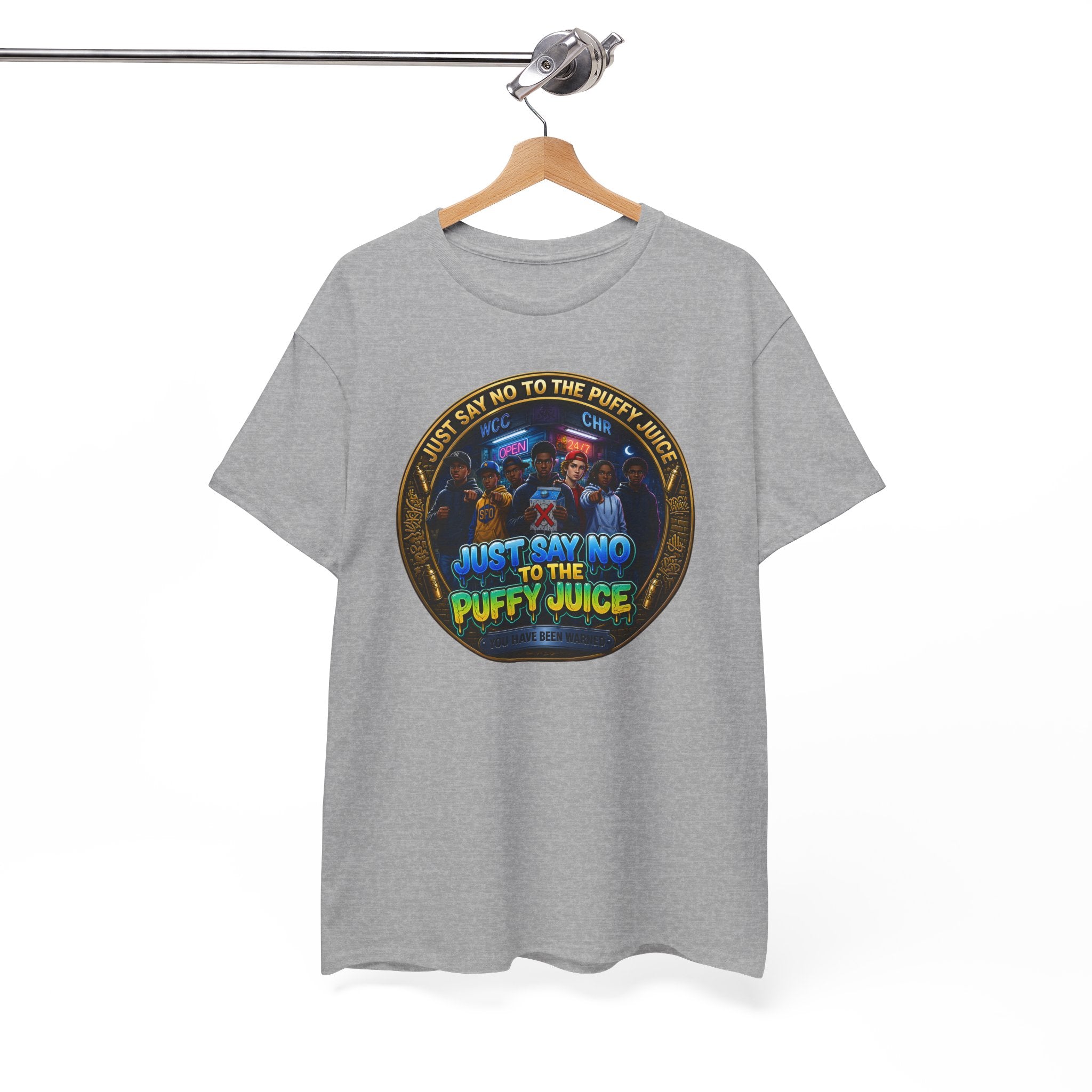 "Just Say No to the Puffy Juice "Tee – Anti-Party Vintage Graphic T-Shirt
