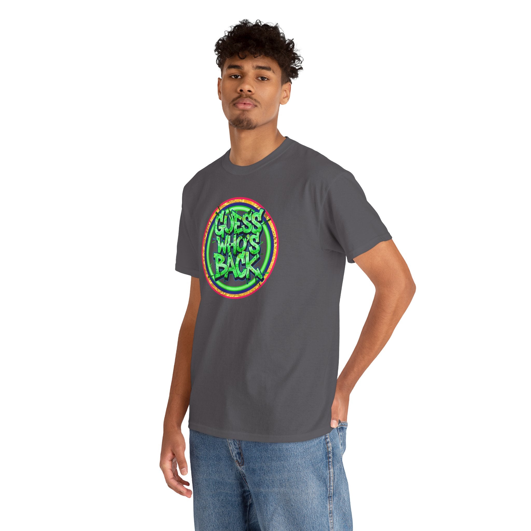T-Shirt — "Guess Who's Back" Retro Graffiti Tee