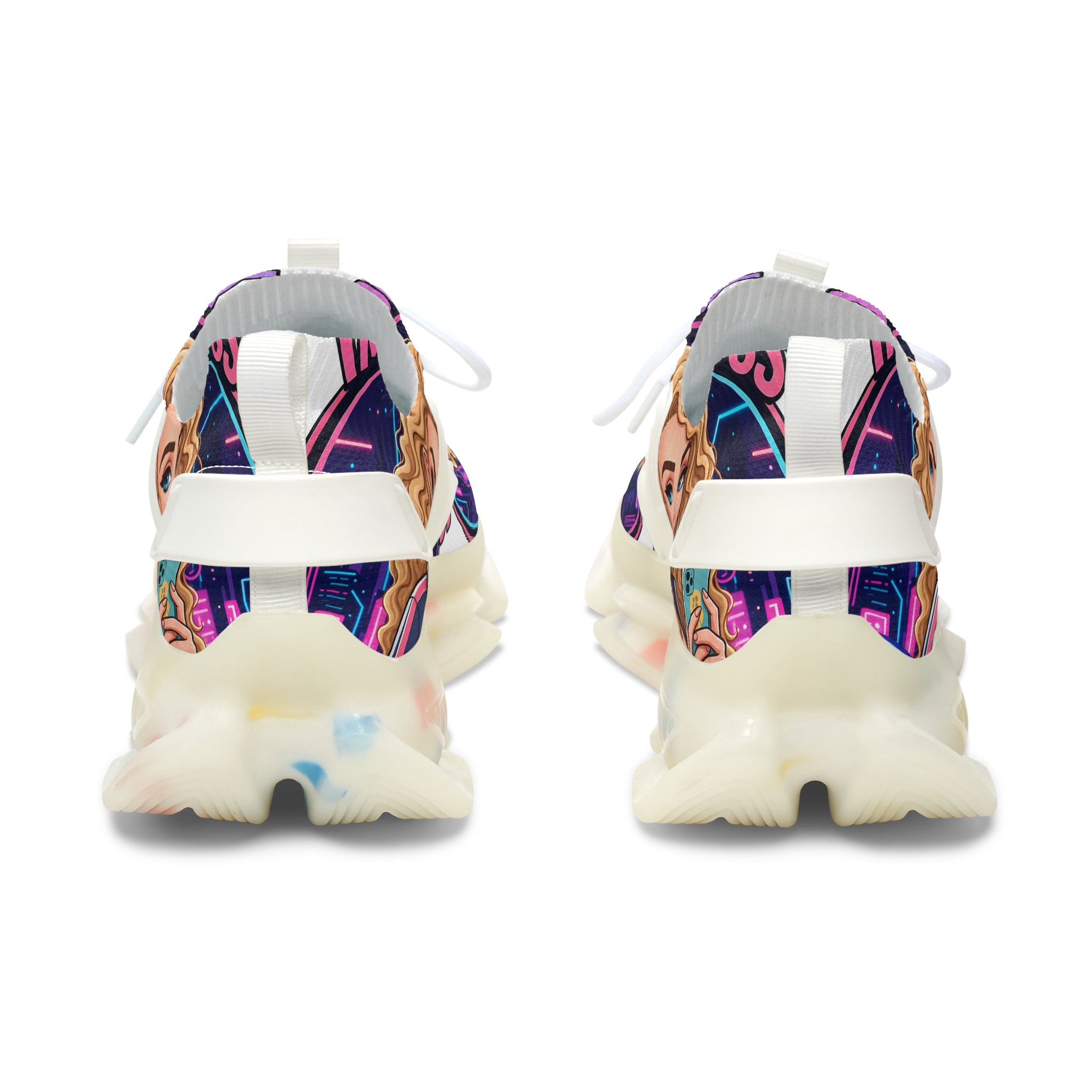 Women's Mesh Sneakers — 'Don't Block Your Blessings' Graphic Athletic Shoes