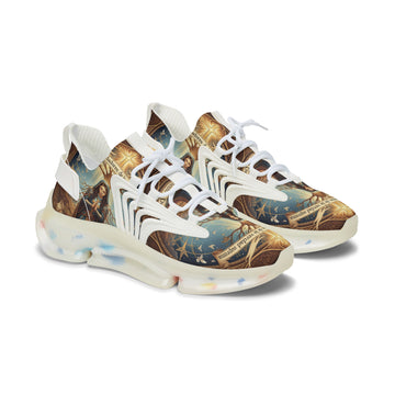 Women's Mesh Sneakers —" Buscadres y Fundadores De La Verdad Suprima"Inspirational Jesus Graphic Women’s Athletic Shoes
