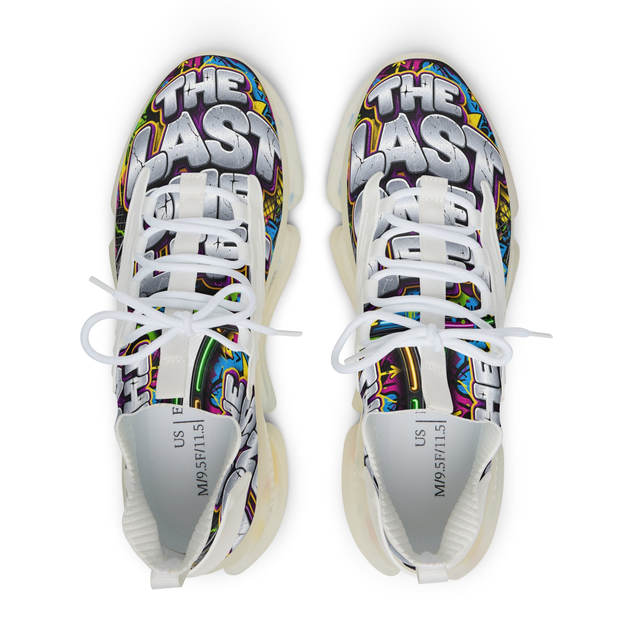 Men's Graffiti 'The Last One Left" Mesh Sneakers — Colorful Streetwear Athletic Shoes