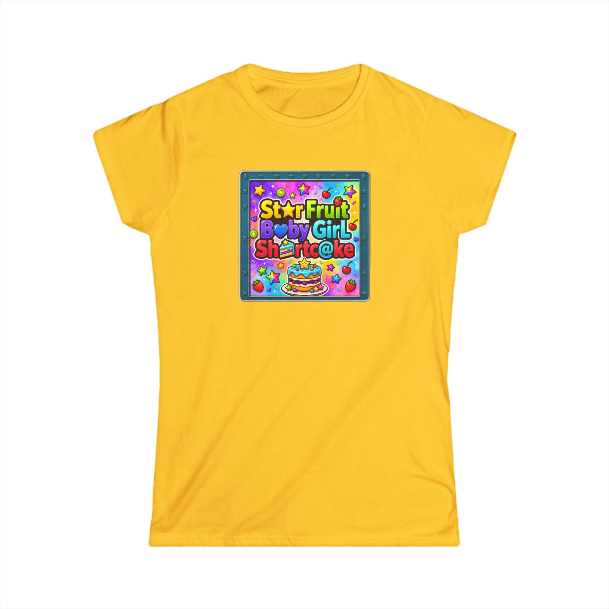 "Star Fruit Baby Girl" Tee — Colorful Starfruit Graphic T-Shirt