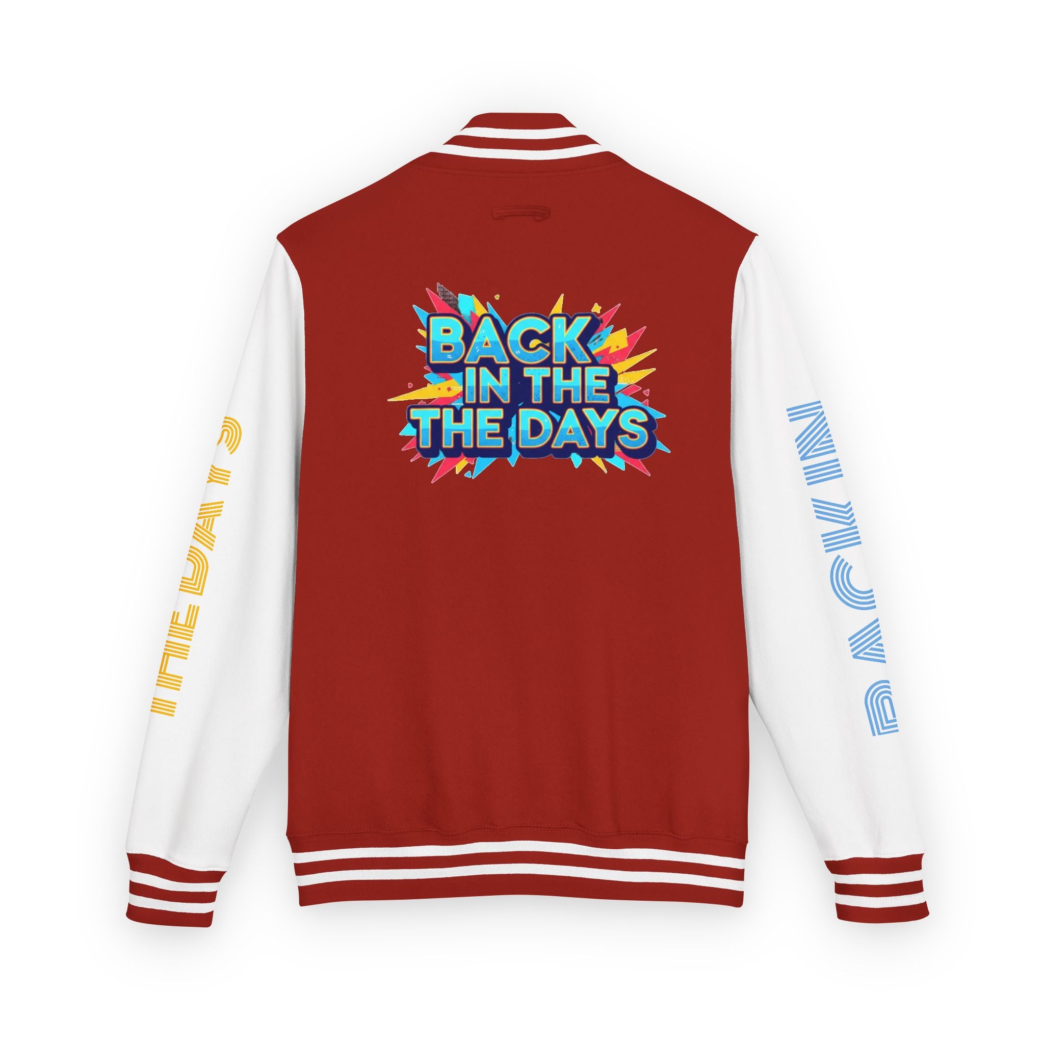 Letterman Jacket — "Back in the Days" Retro Graphic Bomber