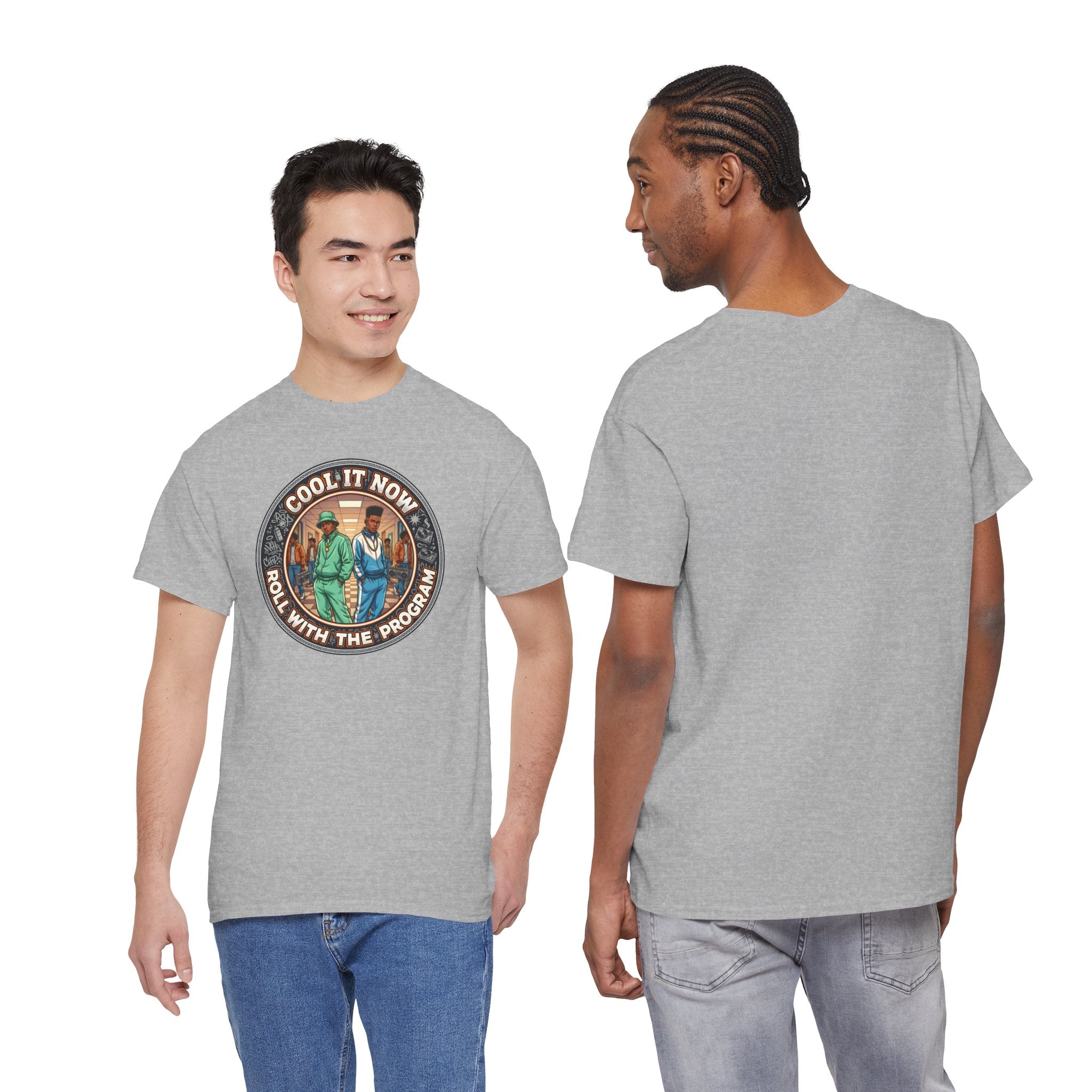 Cool It Now Tee — "Cool It Now Roll With The Program" Vintage Patch Graphic T-Shirt