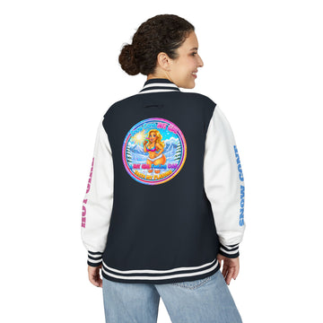 Angel Pinup Letterman Jacket — "Snowcone Hot Girl " Graphic Varsity Jacket