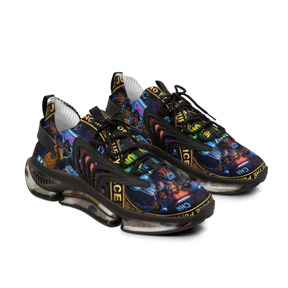 Mesh Sneakers — "Just Say No To The Puffy Juice"" Graphic Runner