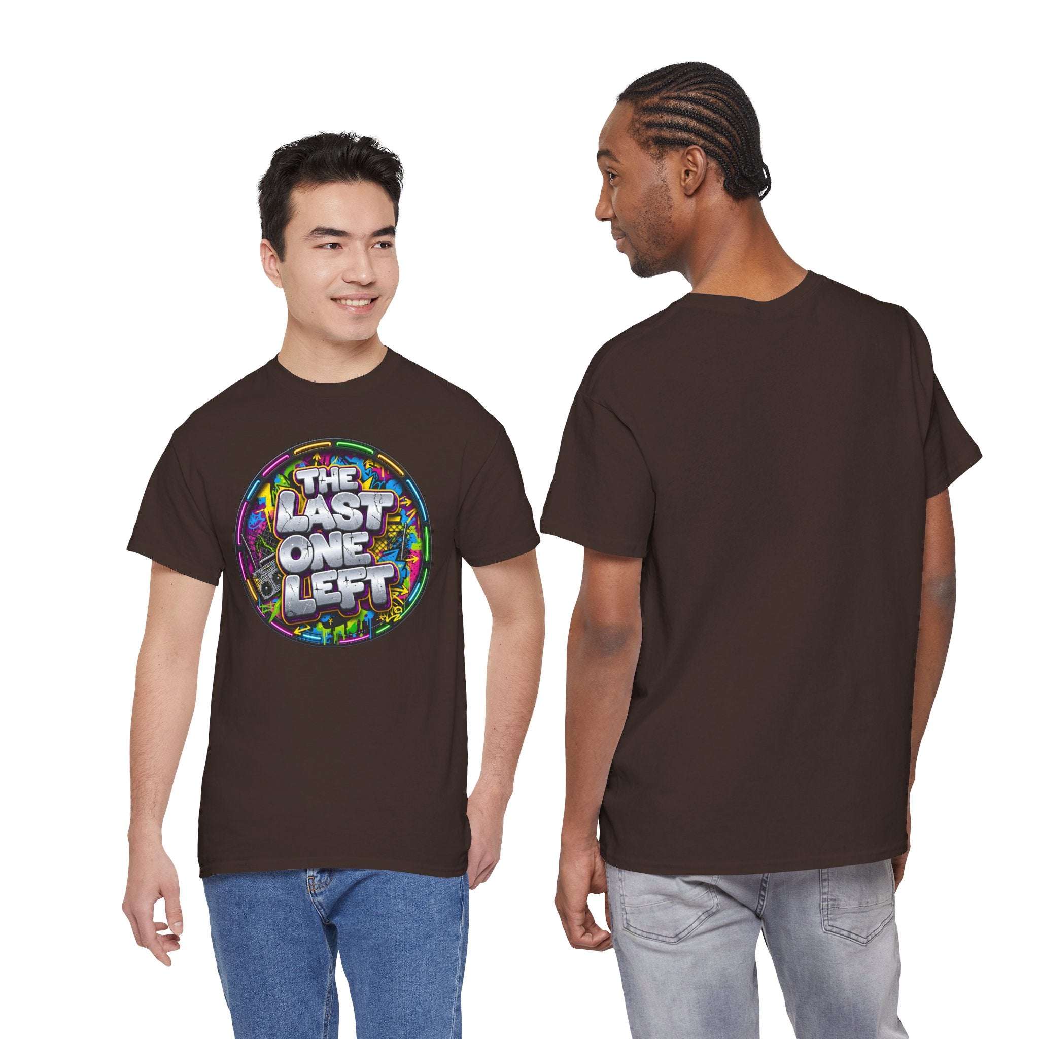 Graphic Tee - "The Last One Left" Colorful Retro Badge