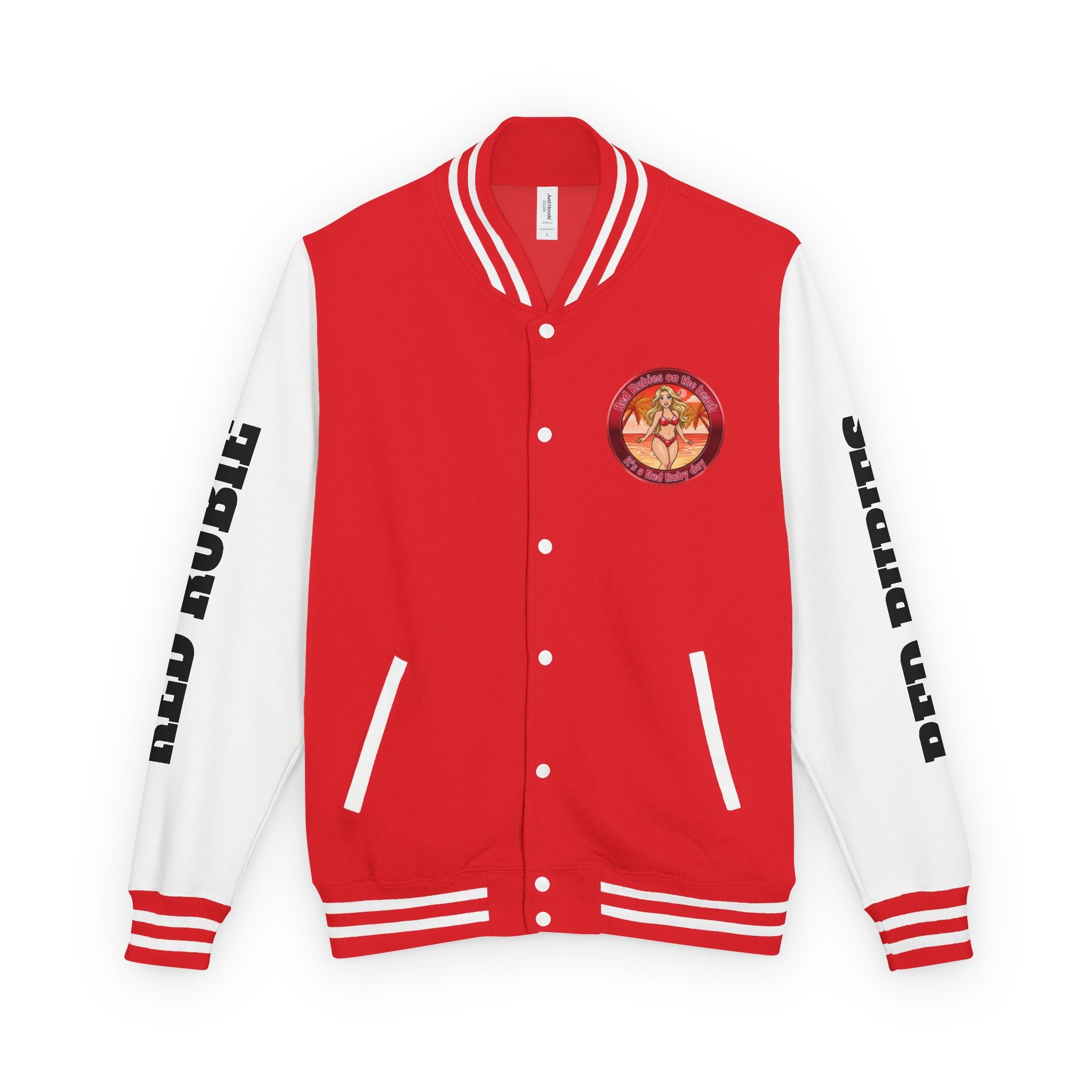 Jacket Letterman Jacket- "It's A Red Rubie Day"