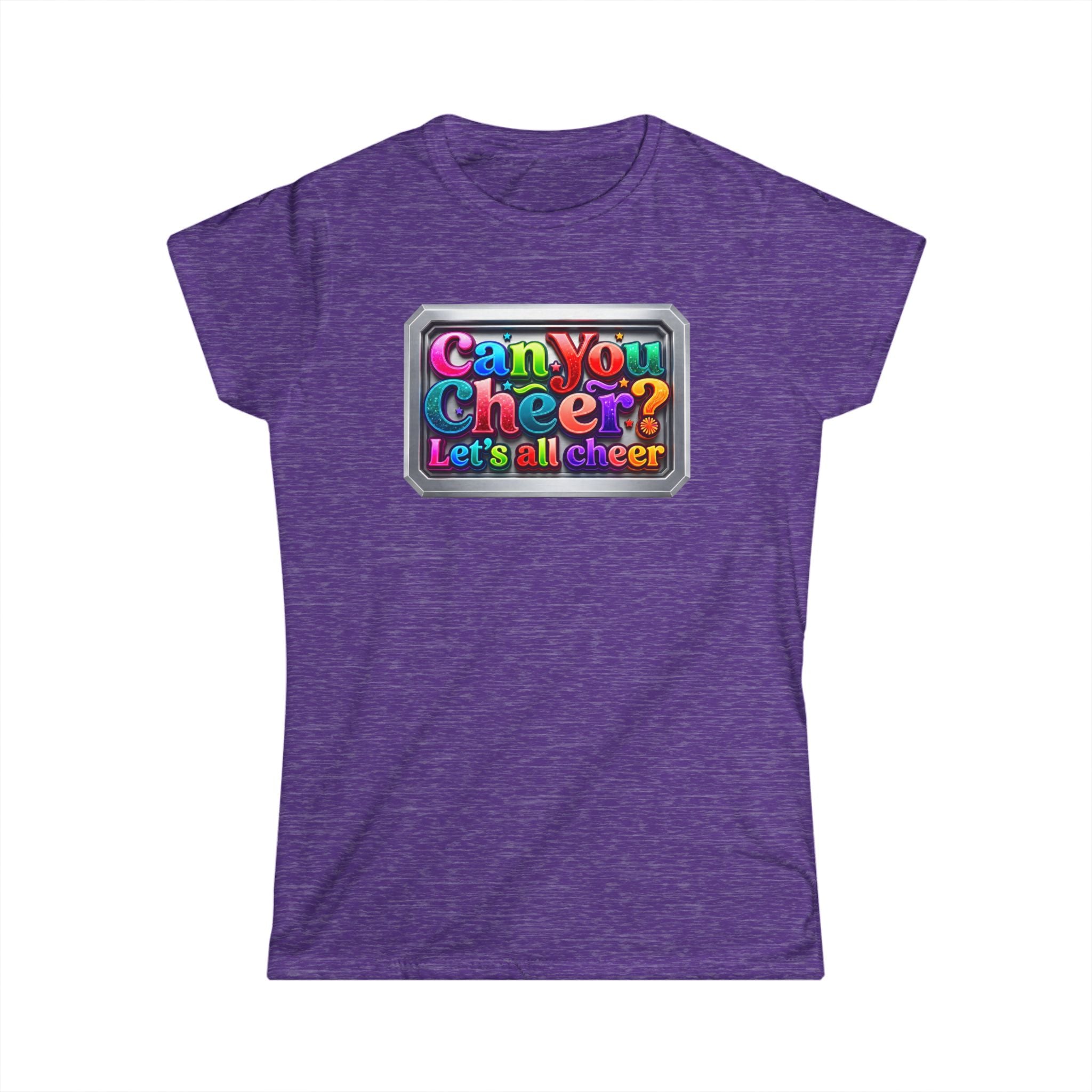 Cheer Squad Tee — "Can You Cheer, Let's All Cheer" Colorful Cheerleading Graphic
