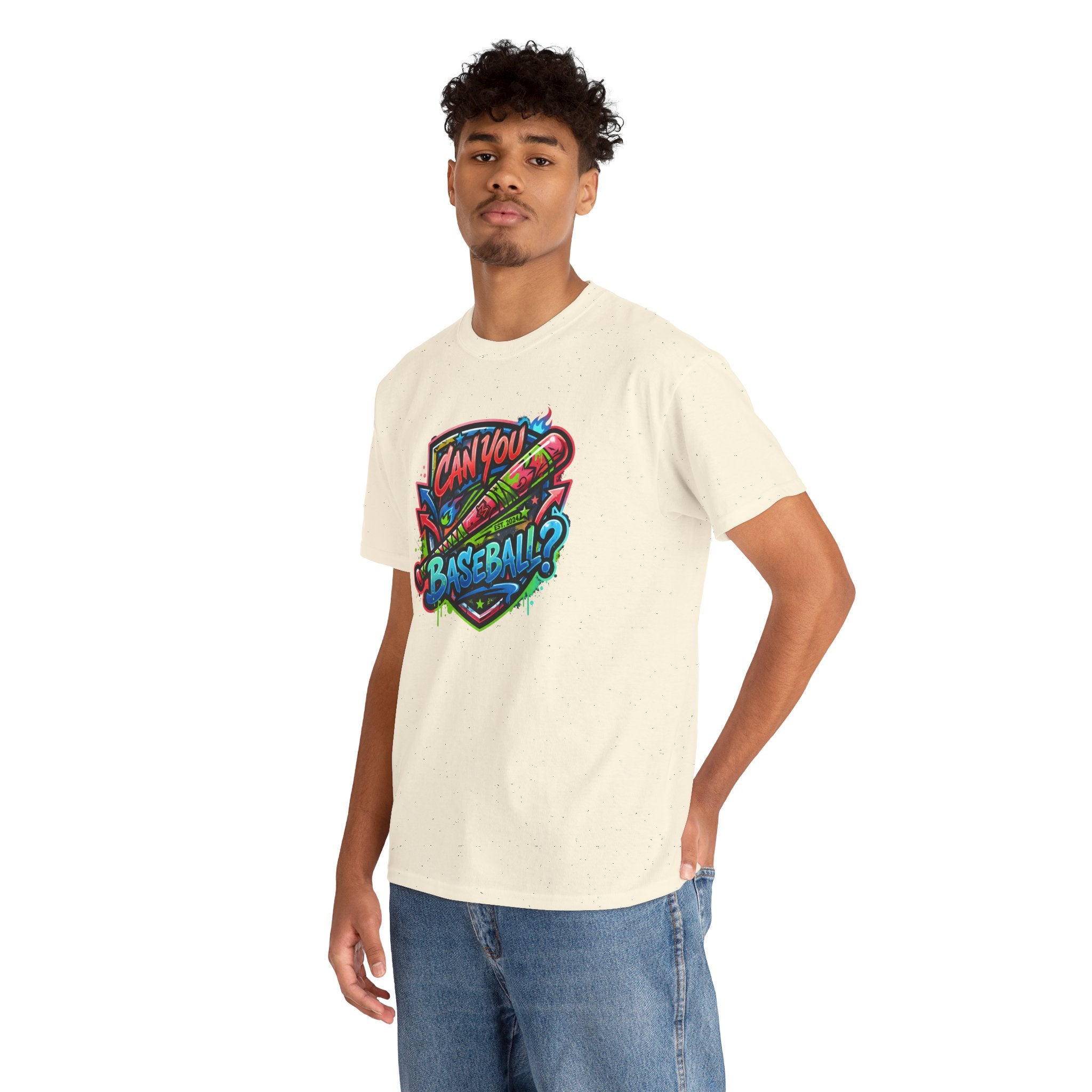 Can You Baseball? T-Shirt — Colorful Retro Baseball Graphic Tee