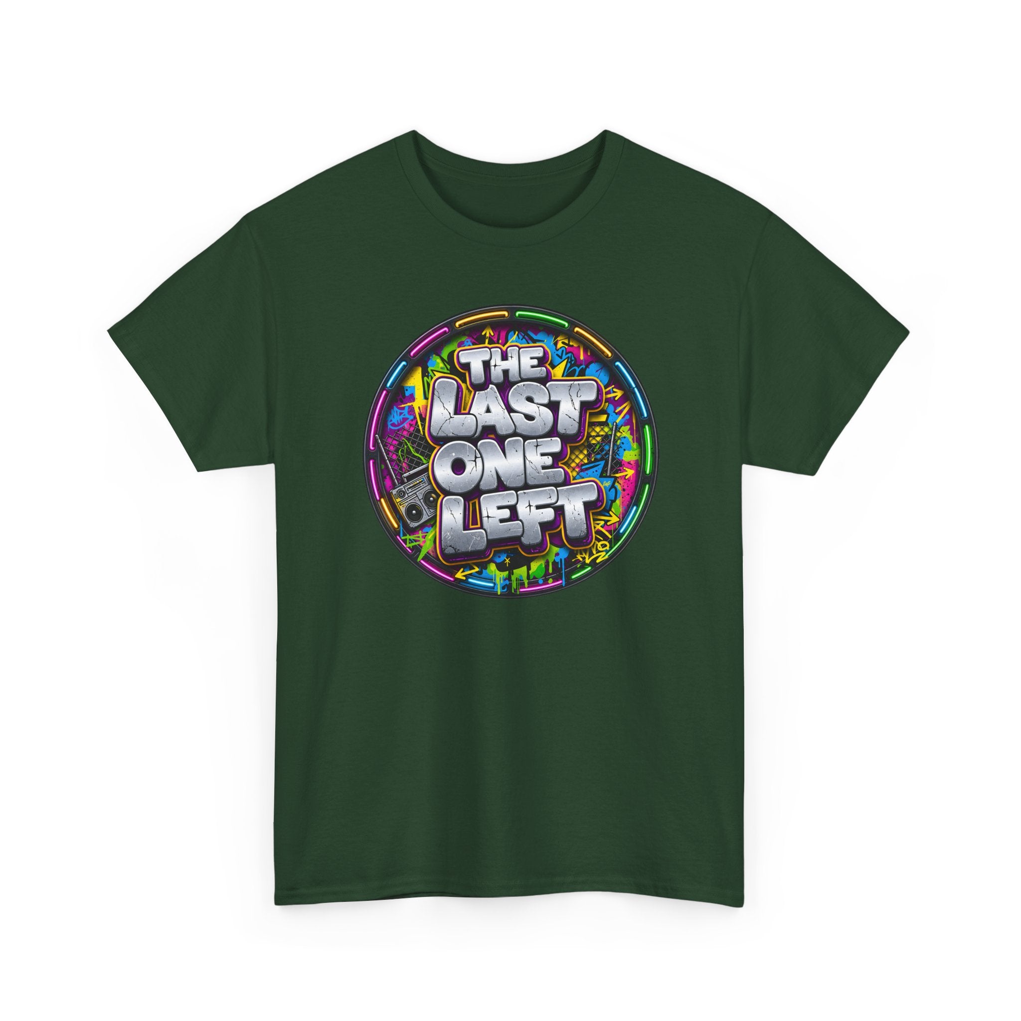 Graphic Tee - "The Last One Left" Colorful Retro Badge
