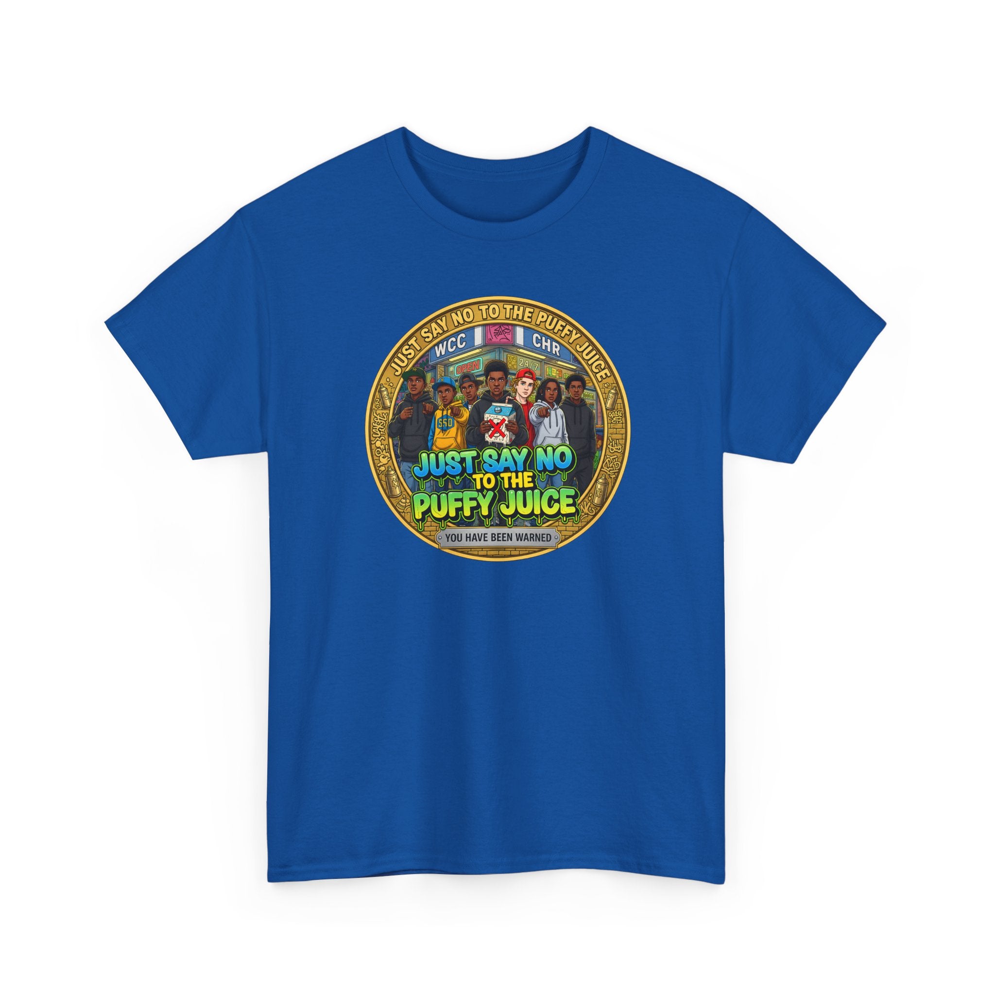 T-Shirt — "Just Say No to the Puffy Juice" Retro Anti-Vape Graphic Tee