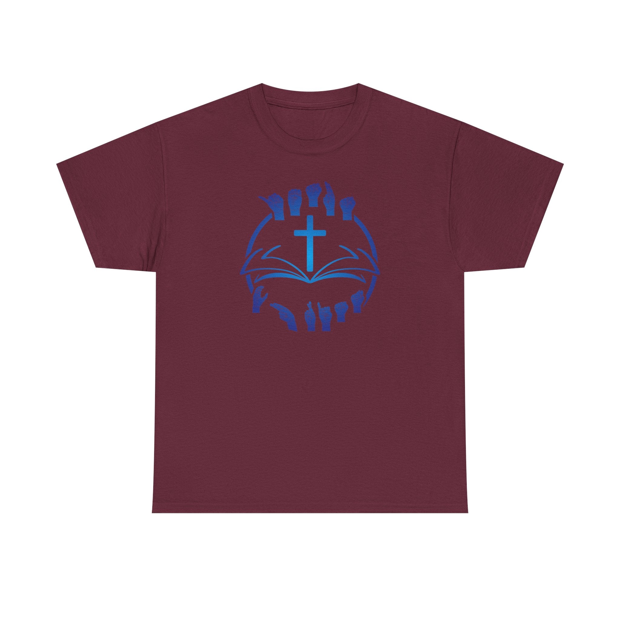 "Christian Bible Cross Sign Language "T-Shirt — Faith Prayer Hands Tee