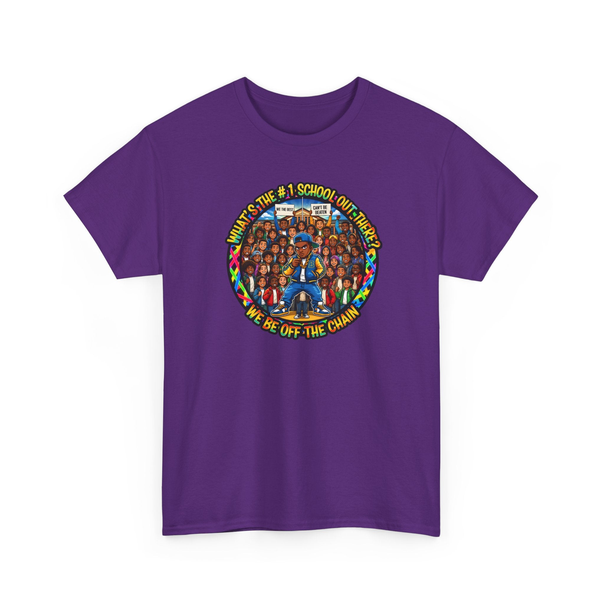 Community Unity Tee — "What's The #1 School Out There" Illustration Shirt