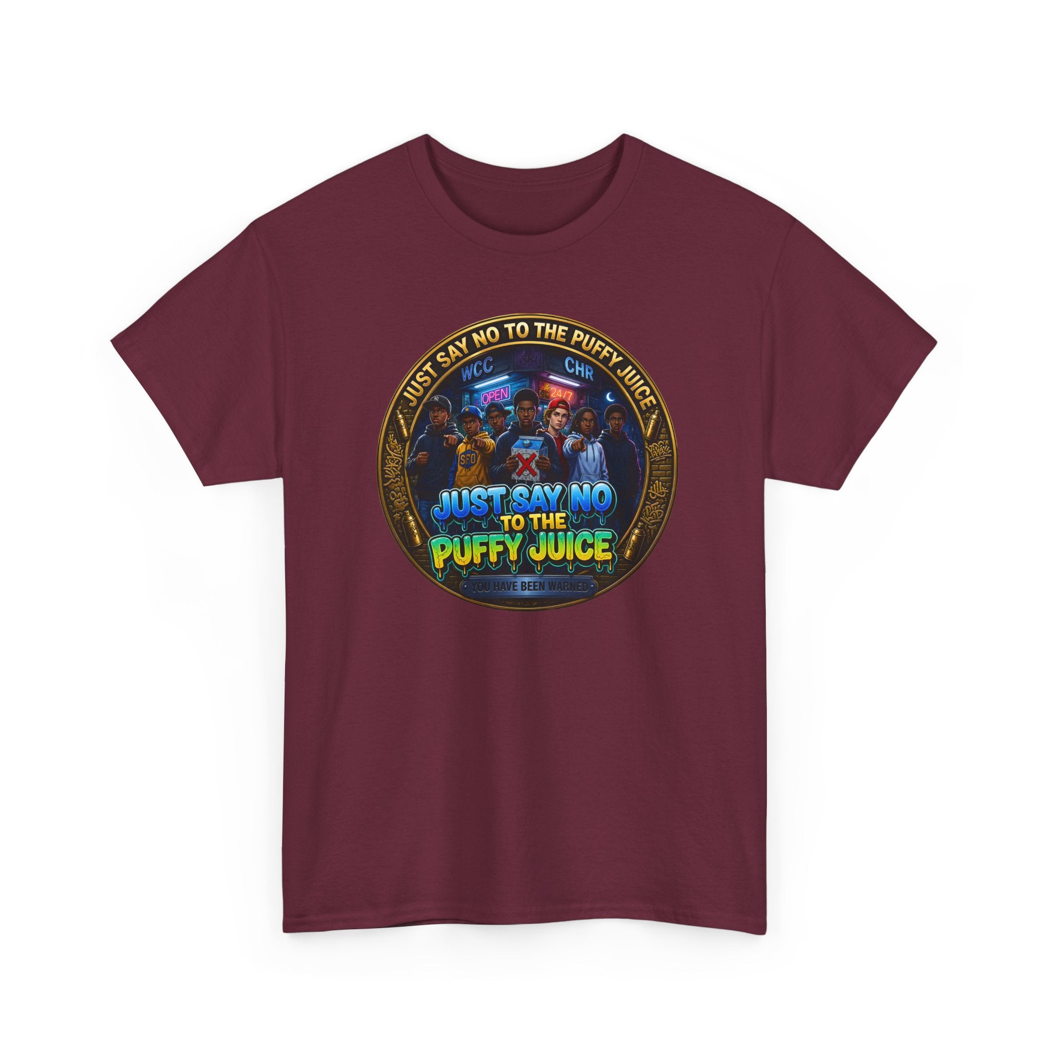 "Just Say No to the Puffy Juice "Tee – Anti-Party Vintage Graphic T-Shirt