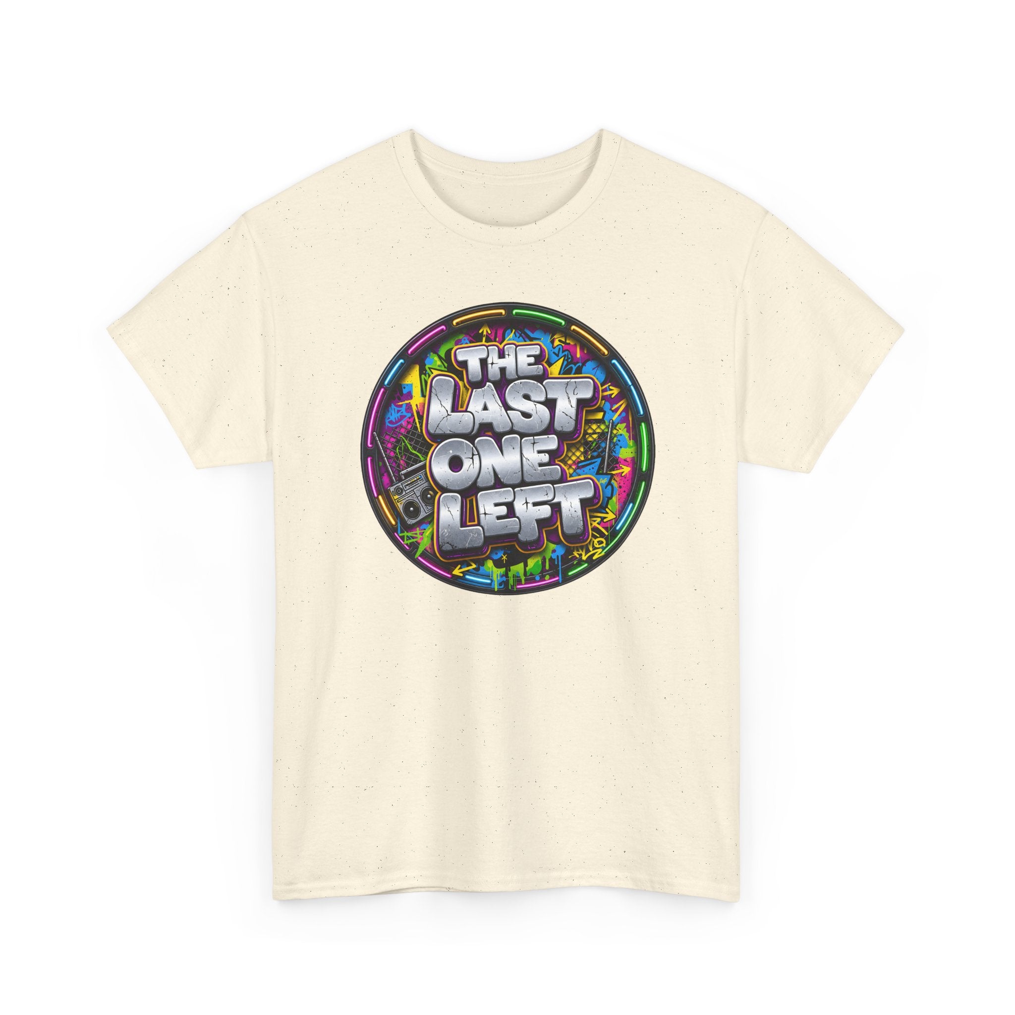 Graphic Tee - "The Last One Left" Colorful Retro Badge