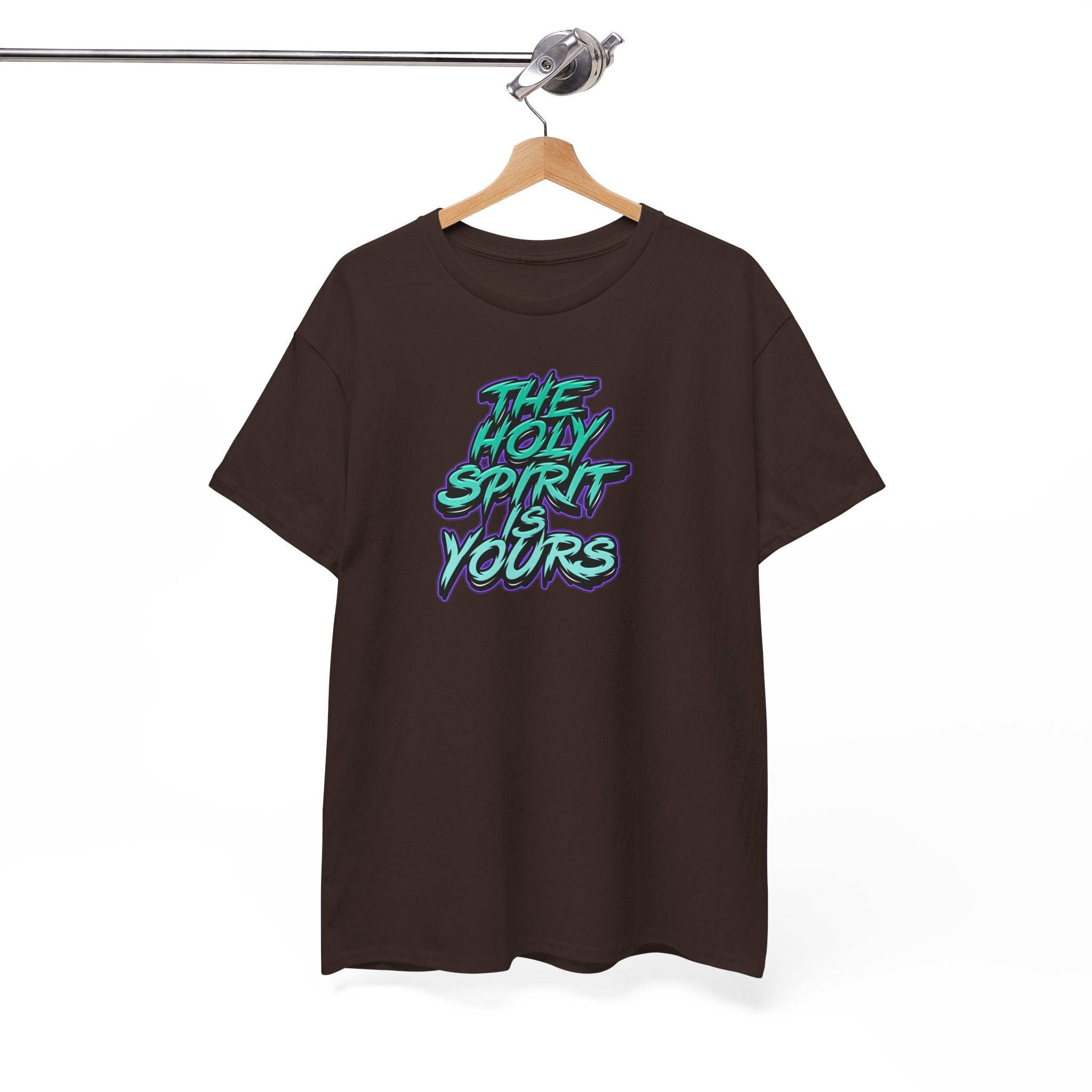 T-Shirt — "The Holy Spirit Yours" Retro Script Faith Tee