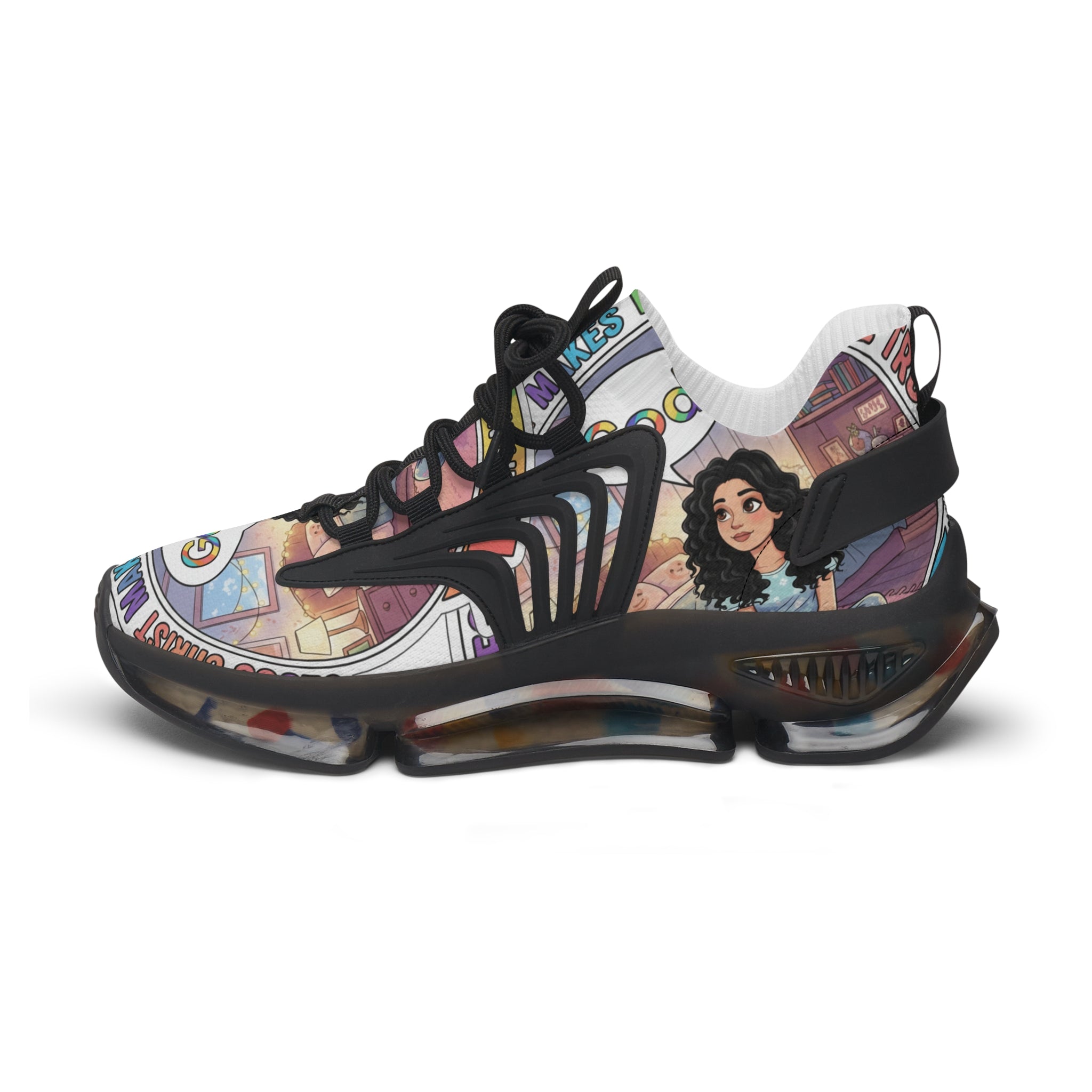 Mesh Sneakers — Inspirational  "Jesus Christ Makes Wishes Come True "Graphic Women’s Athletic Shoes