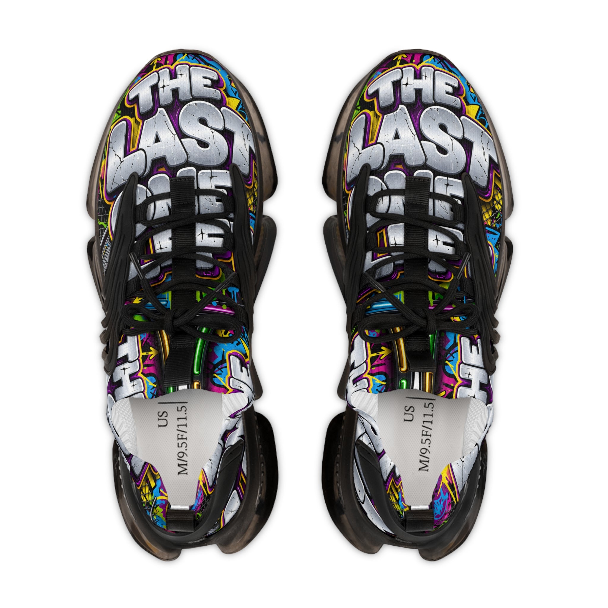 Men's Graffiti 'The Last One Left" Mesh Sneakers — Colorful Streetwear Athletic Shoes