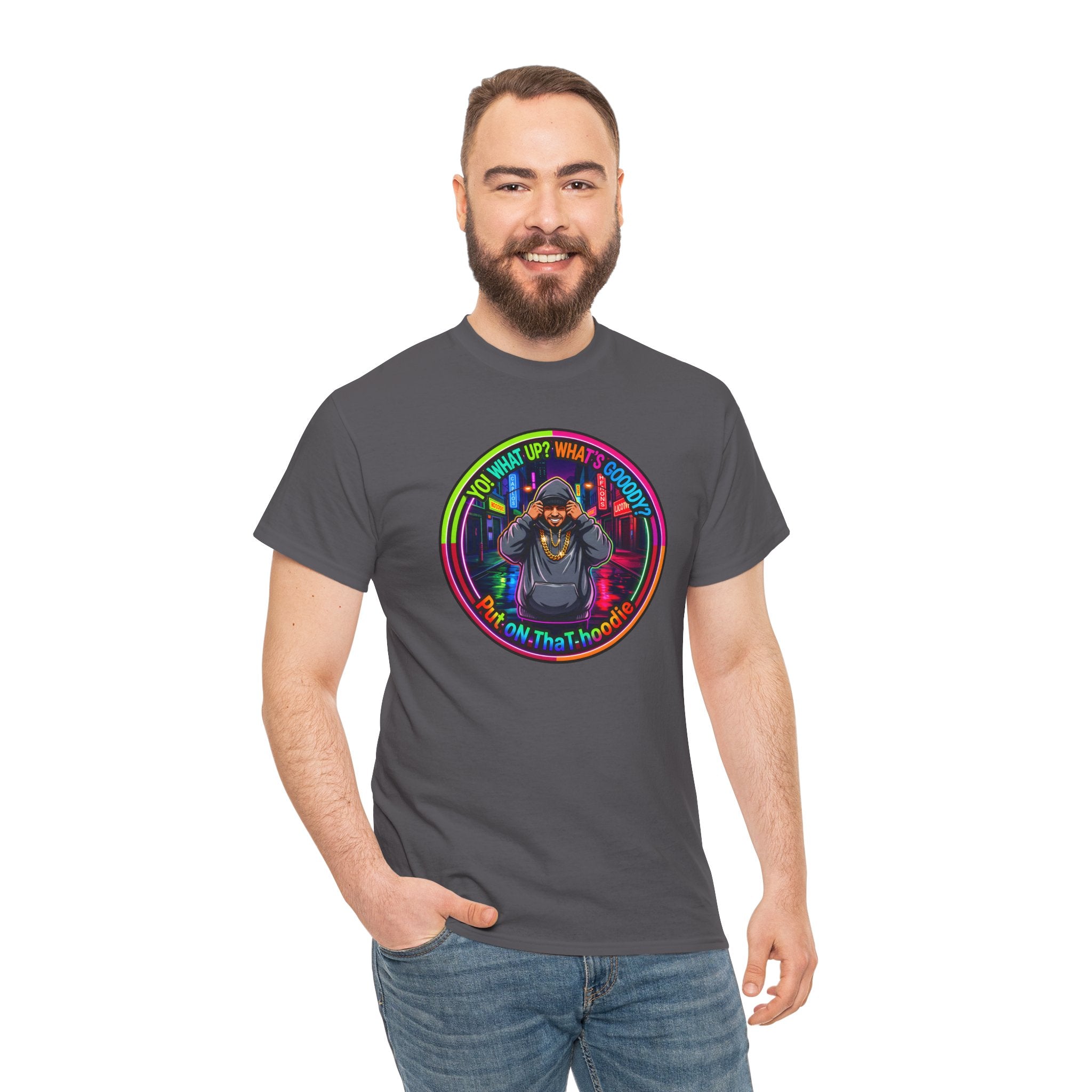 Men's T-Shirt Graphic- "Yo! What's up?  What's Goooody?"