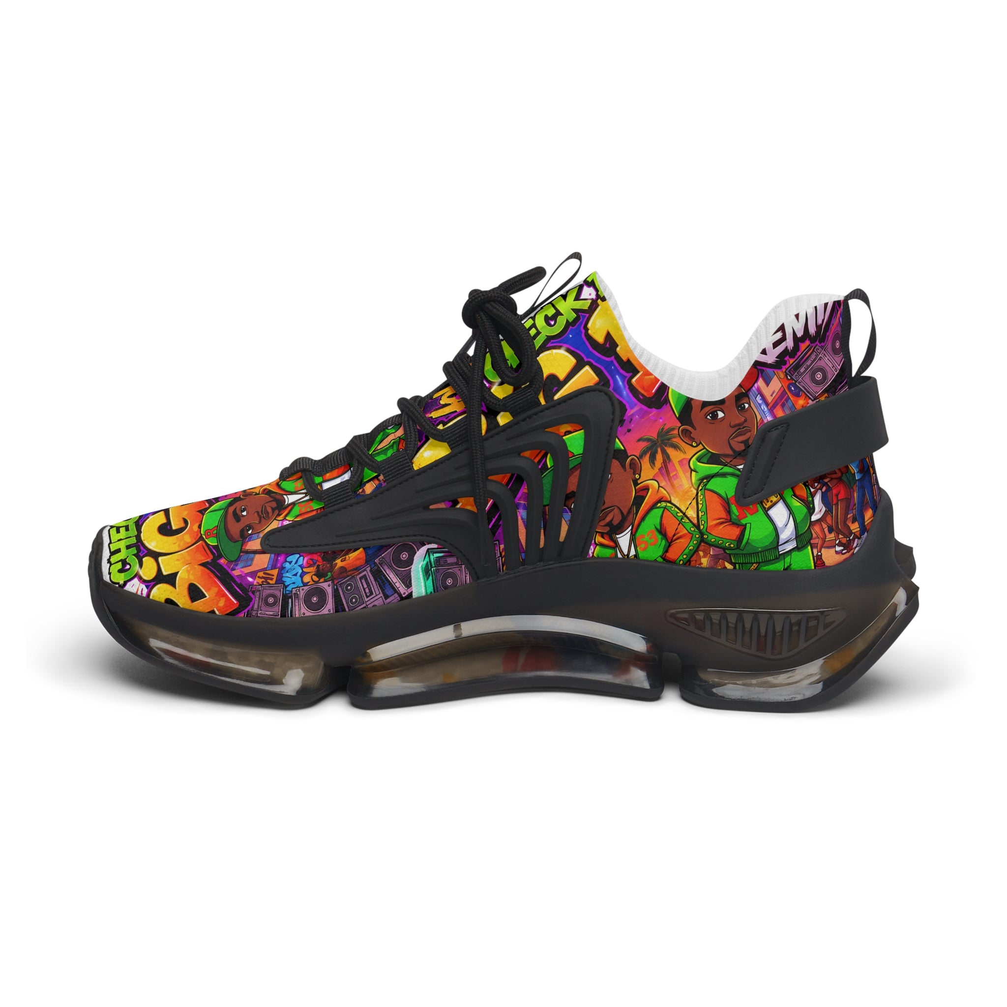 Mesh Sneakers — Colorful Graffiti Pop Art Design