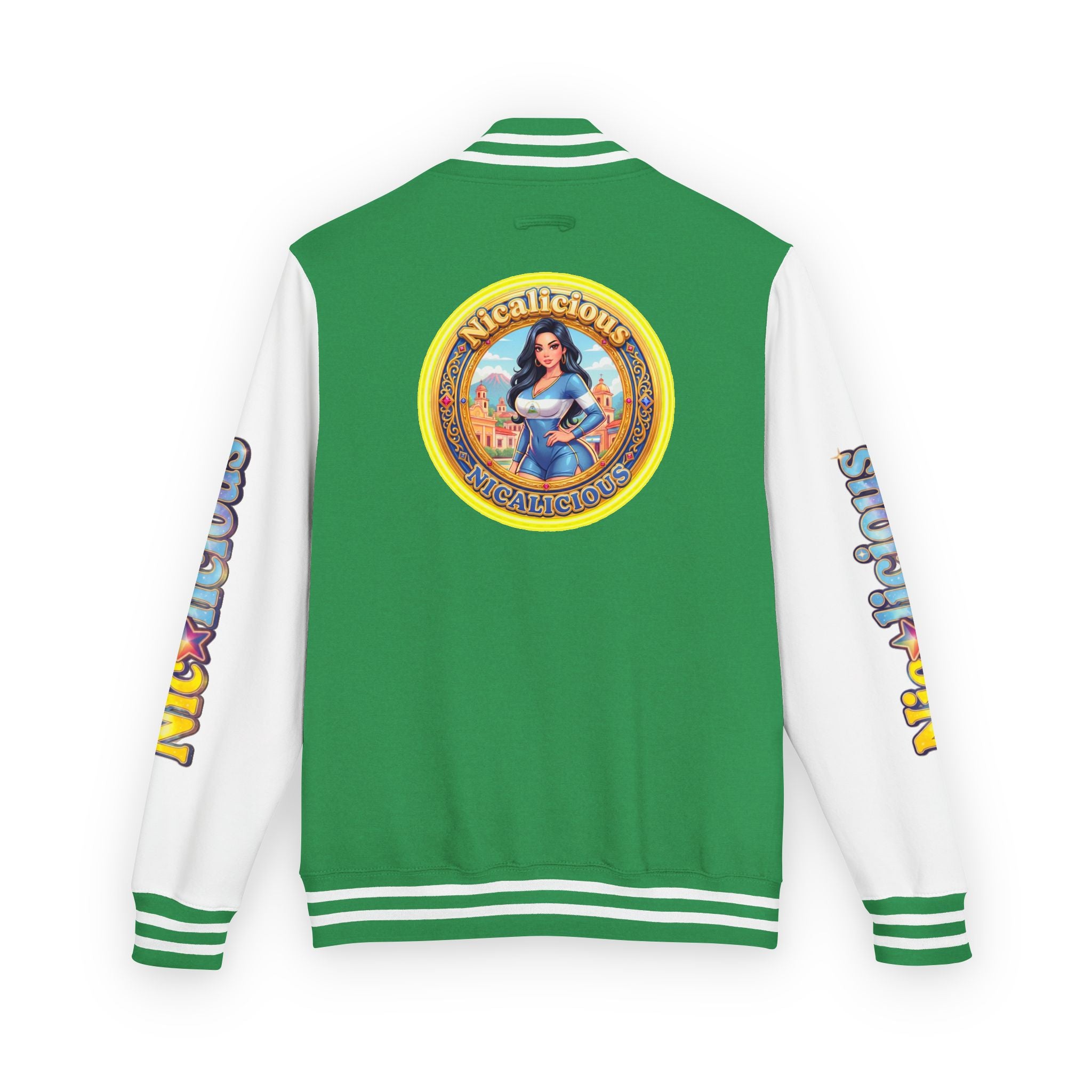 Letterman Jacket — 'Nicalicious' Retro Badge Varsity Jacket