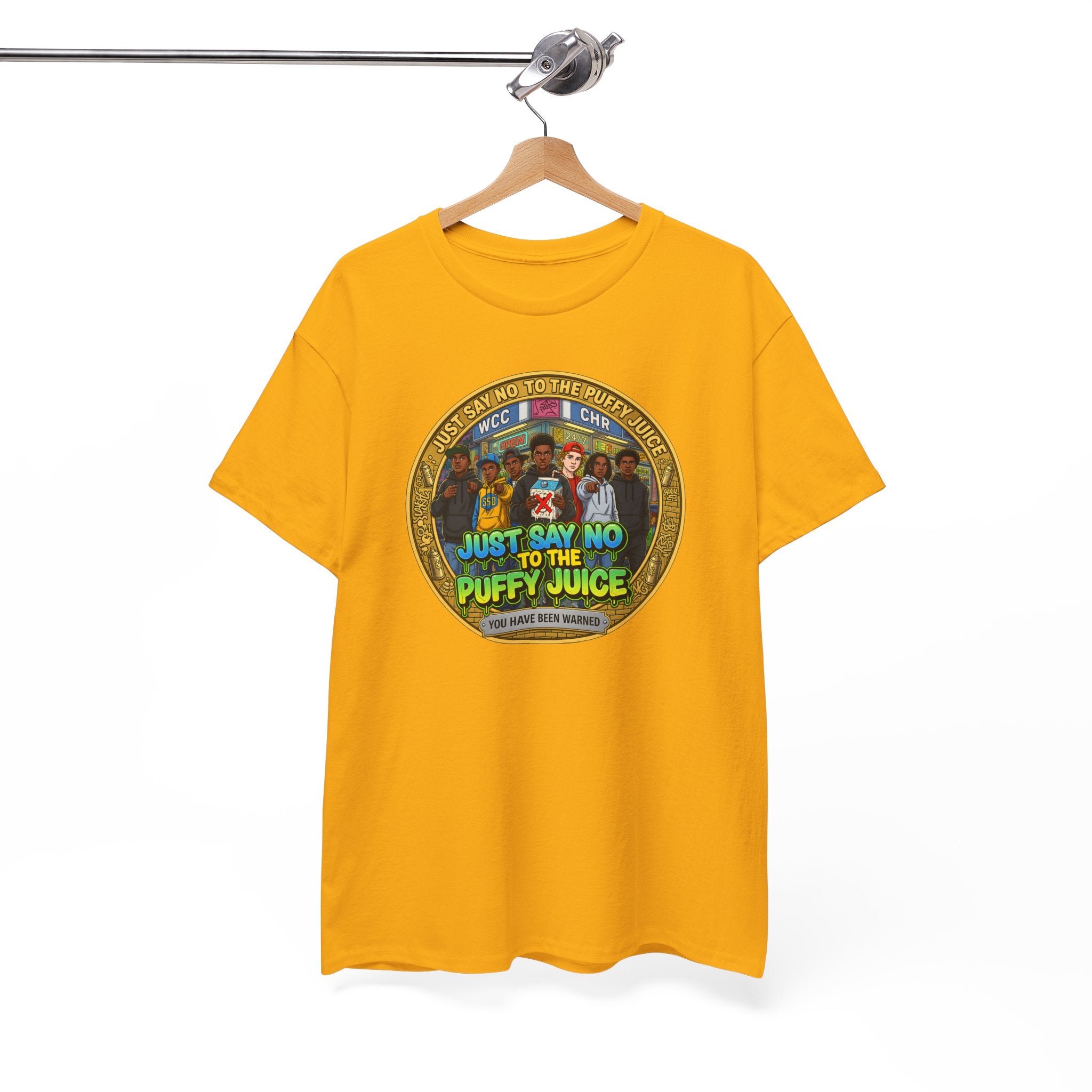 T-Shirt — "Just Say No to the Puffy Juice" Retro Anti-Vape Graphic Tee