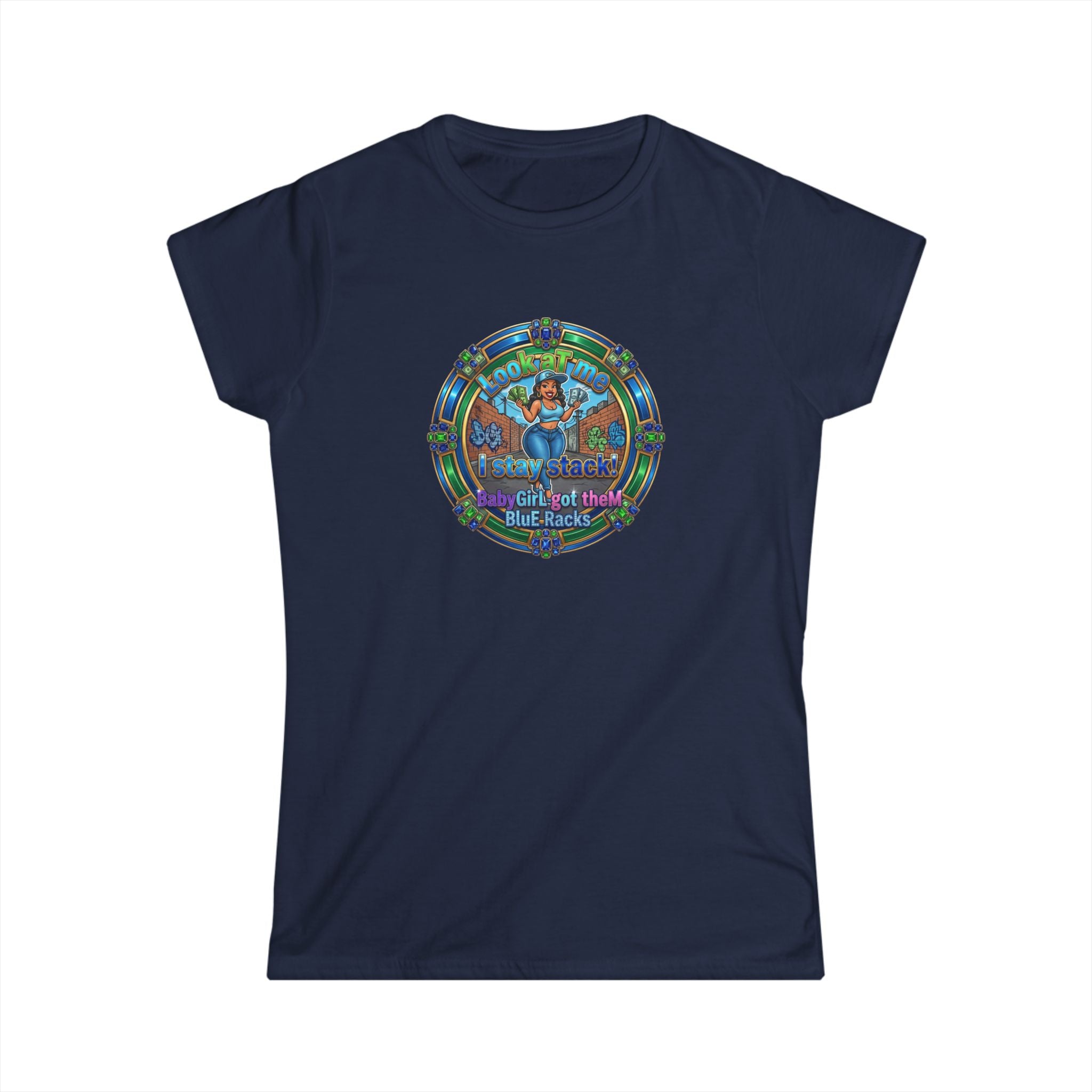 Women's Tshirt "Look at me I Stay Stack! " Retro Surf Graphic