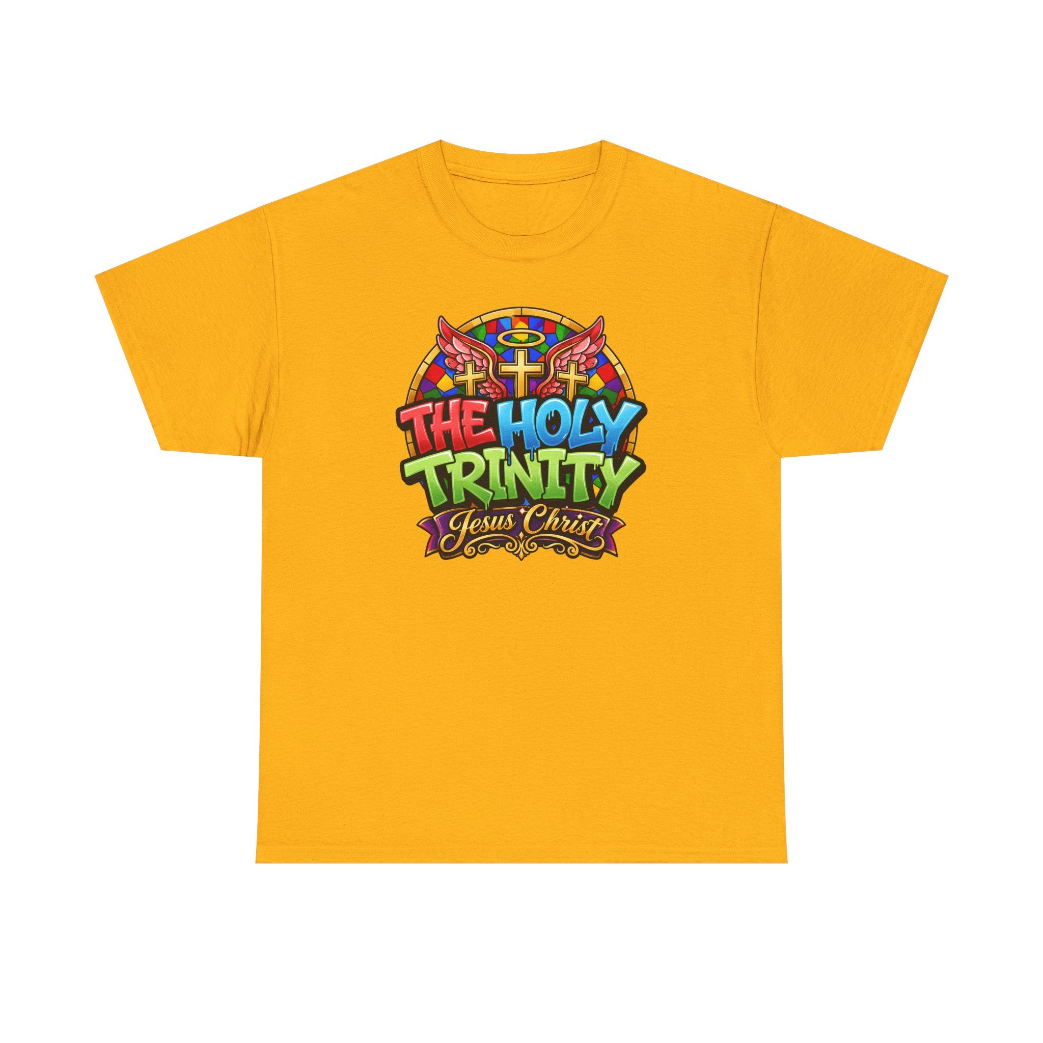 Holy Trinity Graphic Tee — 'The Holy Trinity Jesus Christ' Colorful Faith T-Shirt