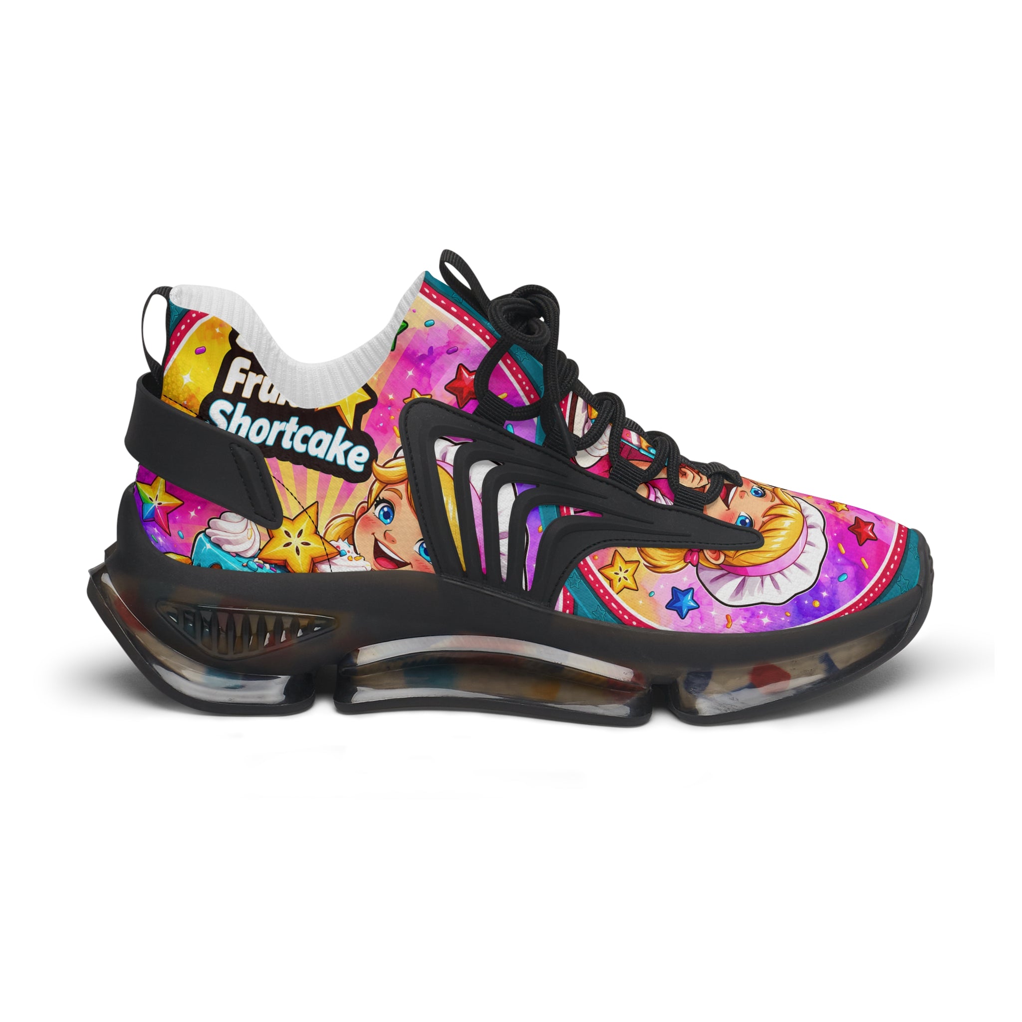 Mesh Sneakers — Colorful 'Star Fruit Shortcake' Anime Runner for Women