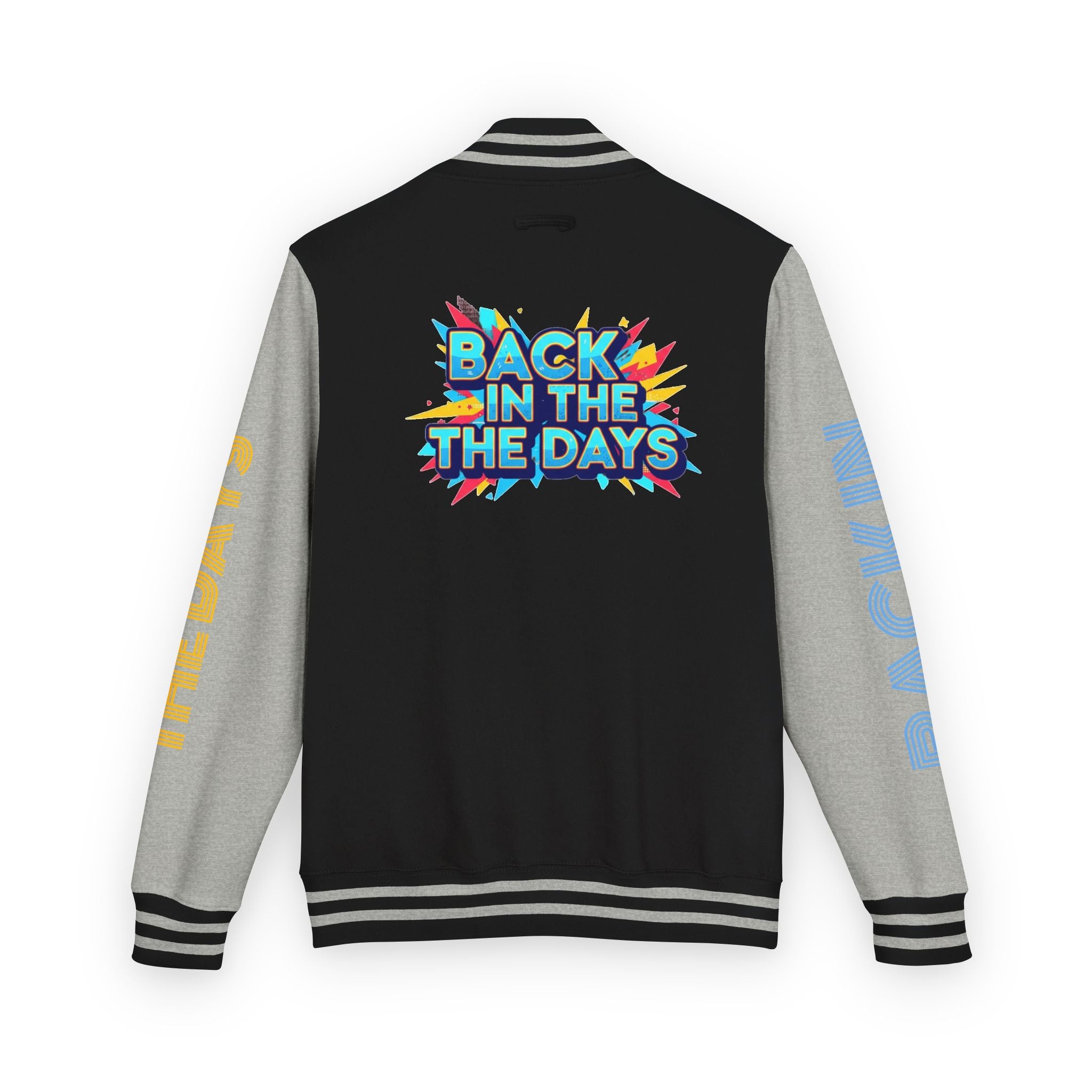 Letterman Jacket — "Back in the Days" Retro Graphic Bomber