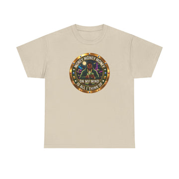 "Money On My Mind" Graphic Tee — Retro Casino Coin Design