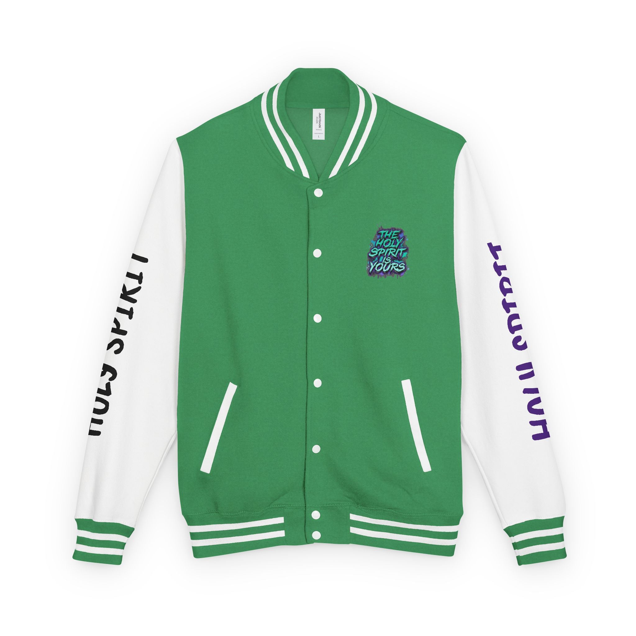 Letterman Jacket — "The Holy Spirit Is Yours" Graphic